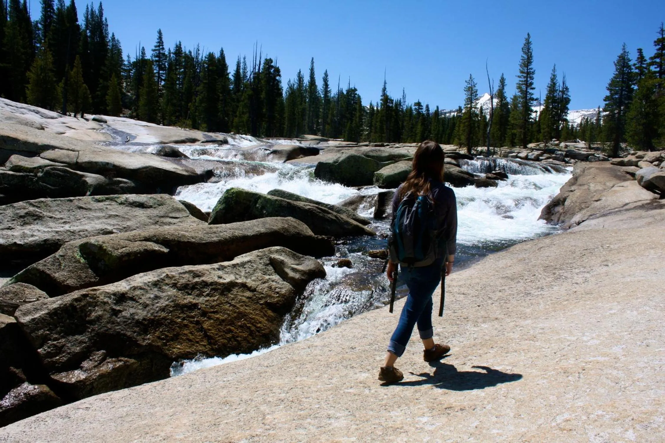 Hiking in Evergreen Lodge at Yosemite