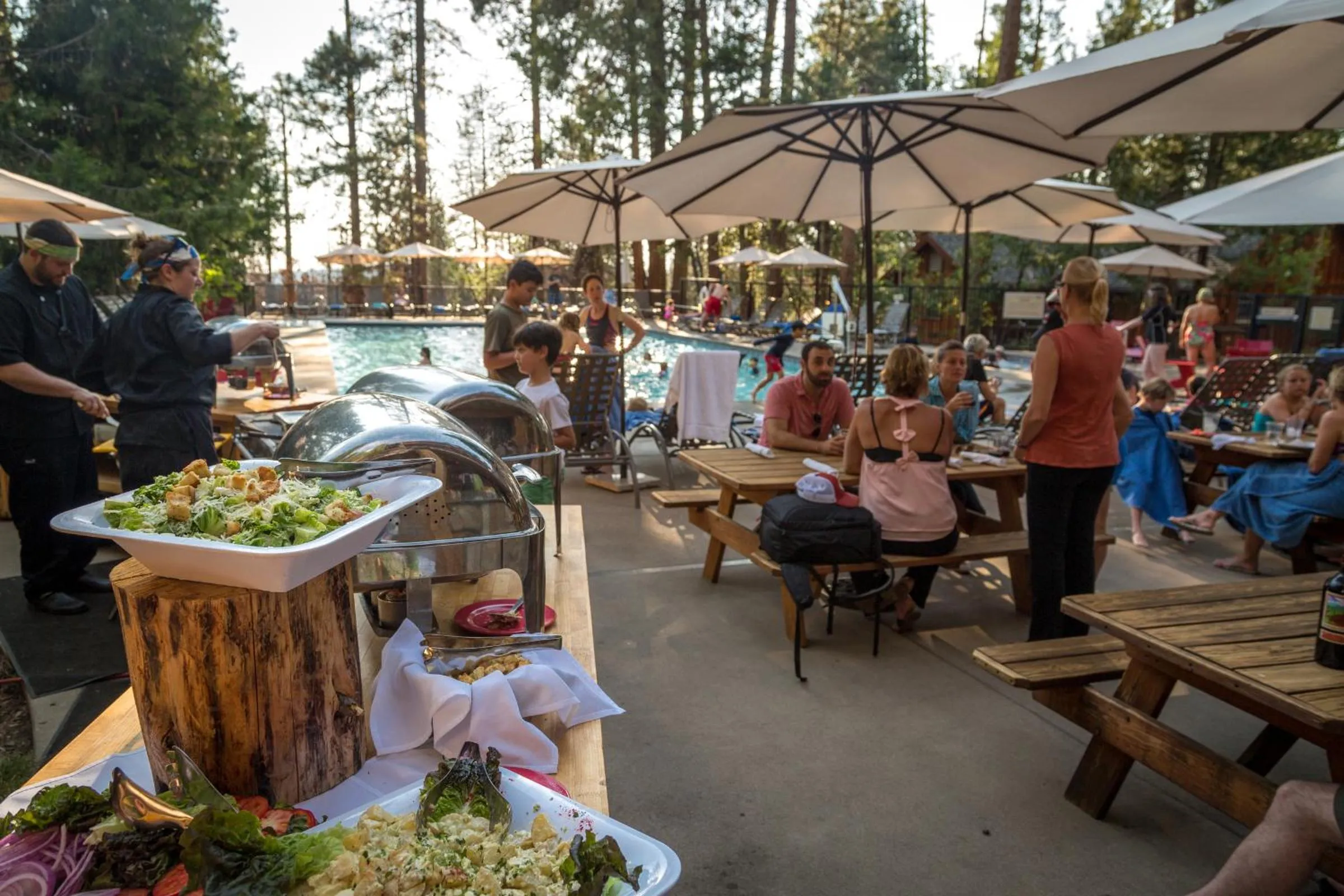 Staff in Evergreen Lodge at Yosemite