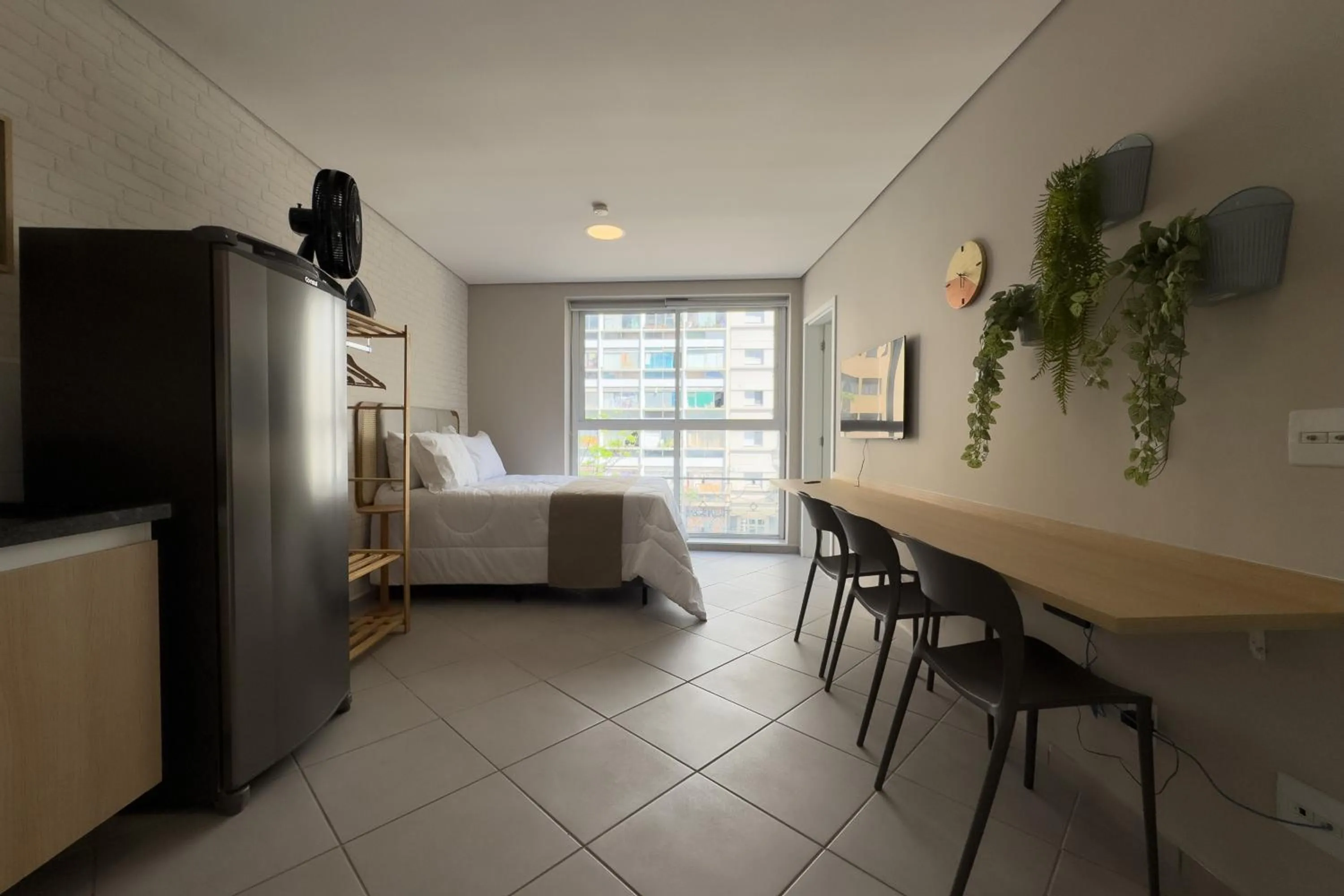 Kitchen or kitchenette, Bed in 360 Av Ipiranga