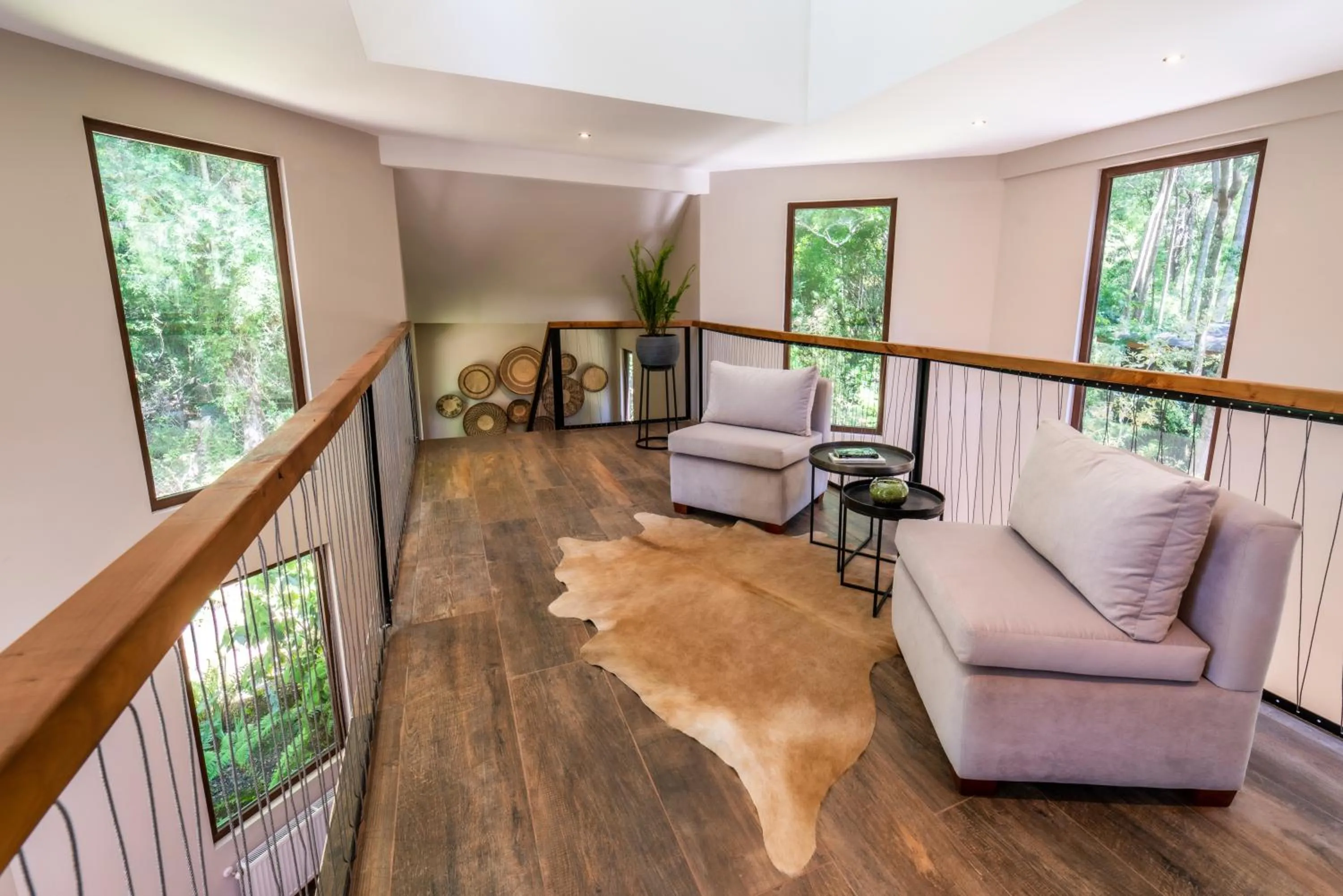 Seating area in Rakau Lodge
