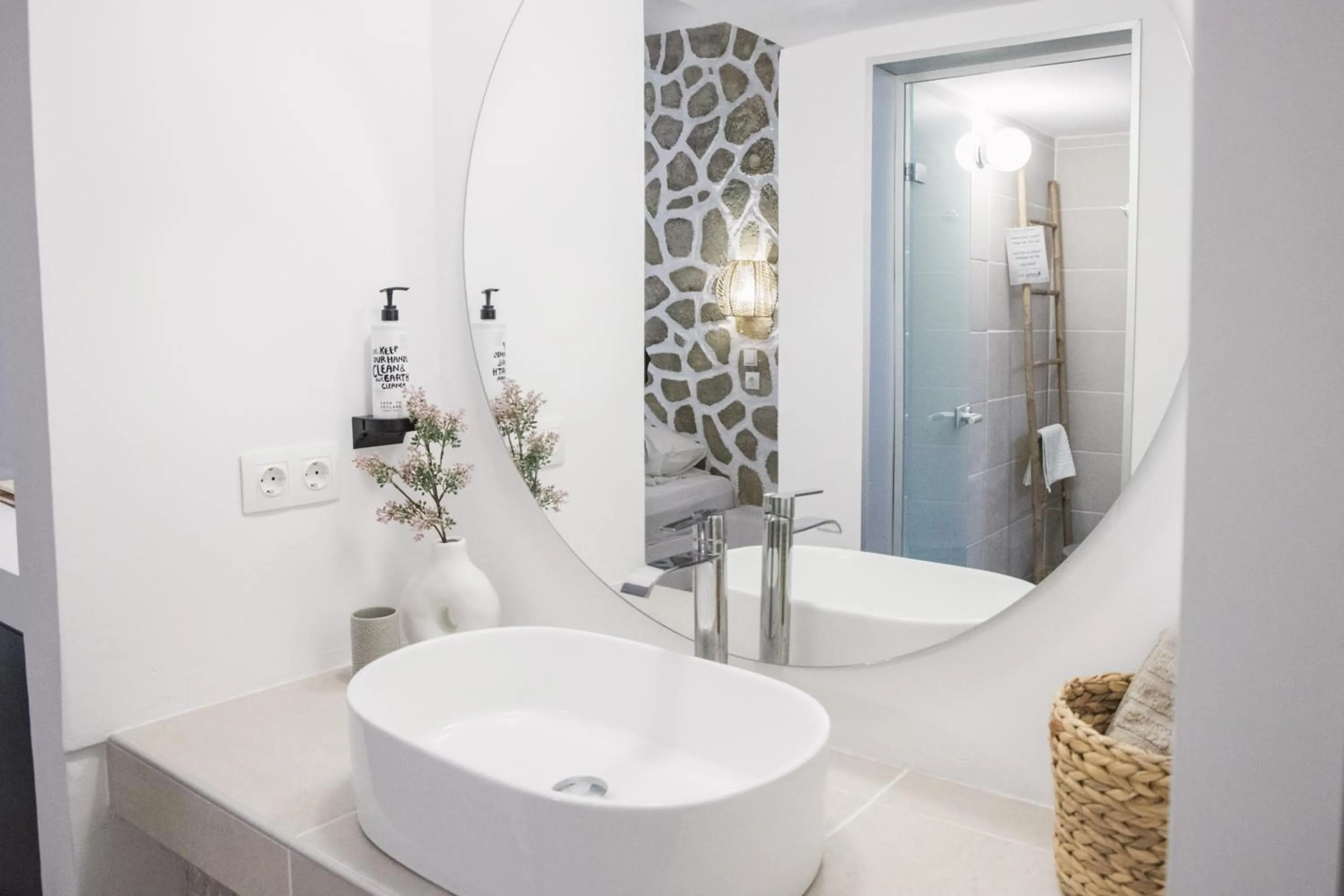 Bathroom in Ladiko Inn Hotel Faliraki -Anthony Quinn Bay