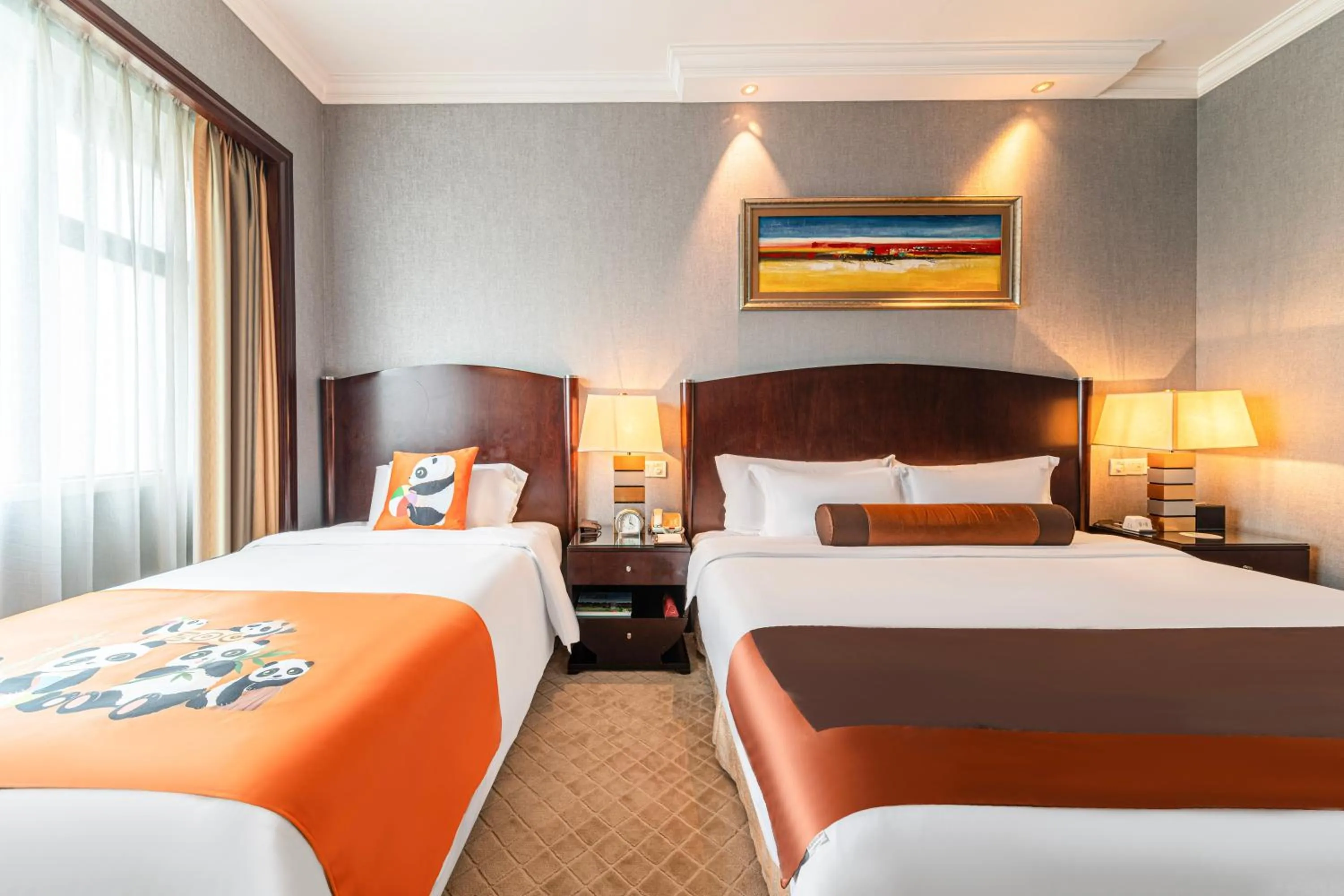 Bed in Grand International Hotel