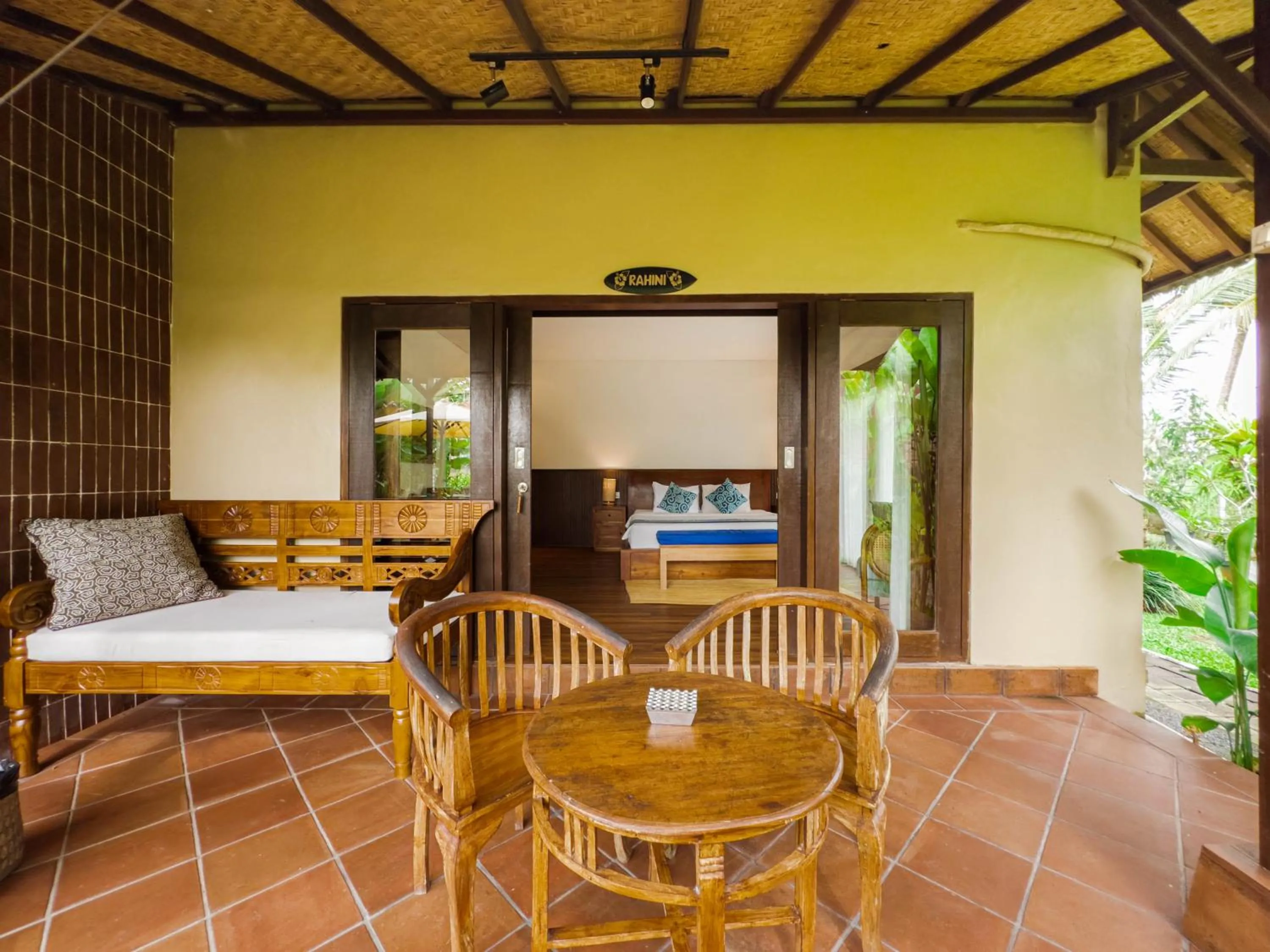 Balcony/Terrace in Ubud Shanti Rice Field House By Supala