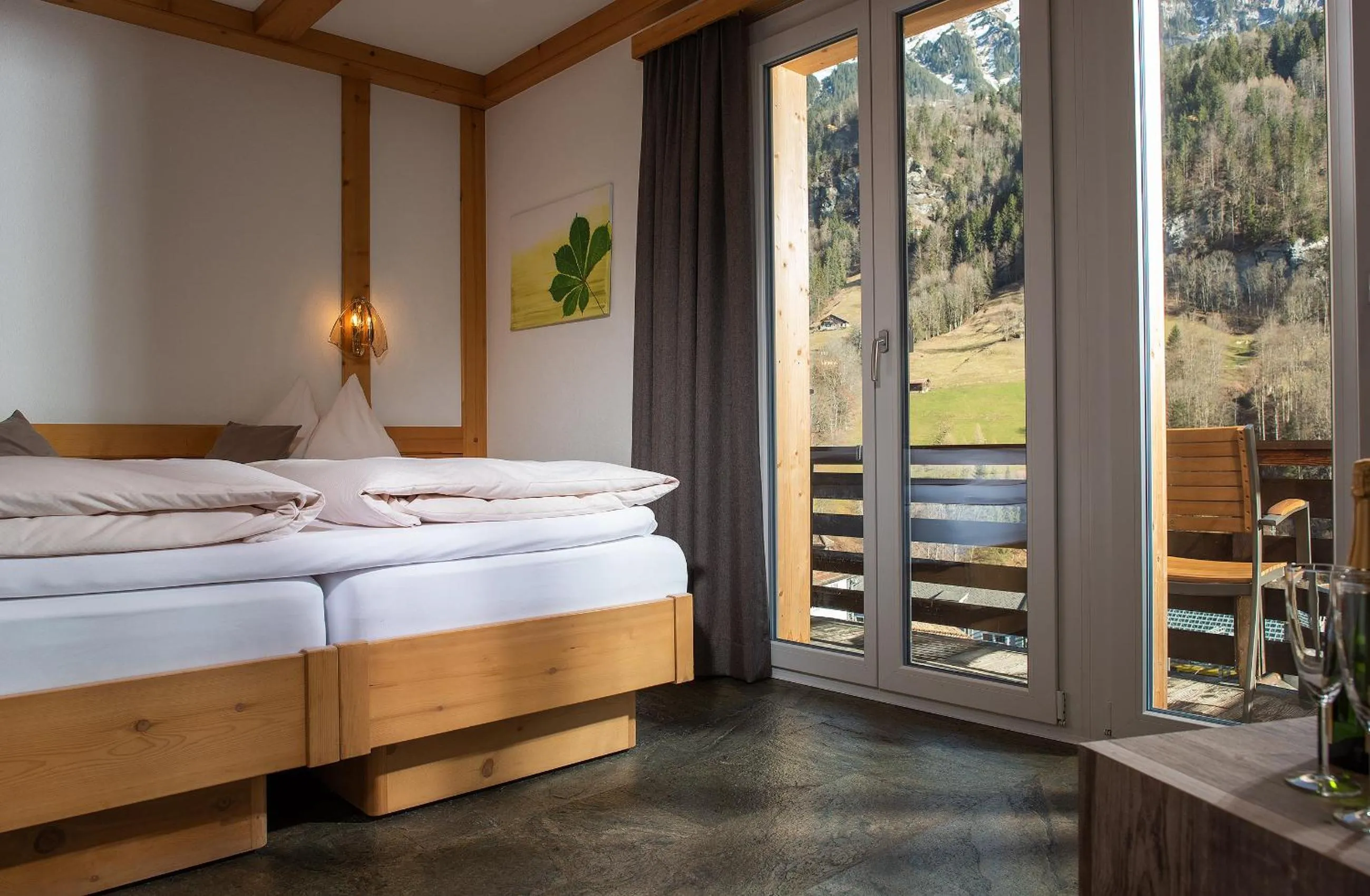 Bed in Hotel Silberhorn