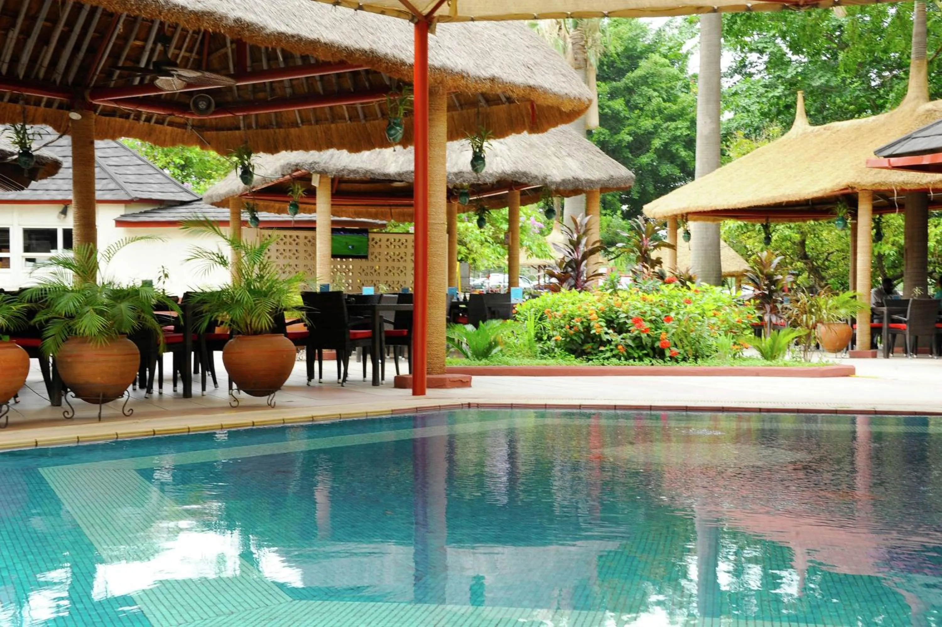 Pool view in Transcorp Hilton Abuja