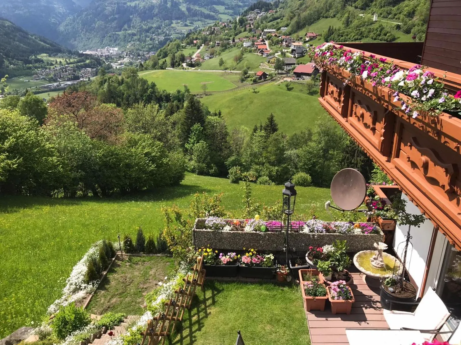 Garden view in Landhaus Schönblick