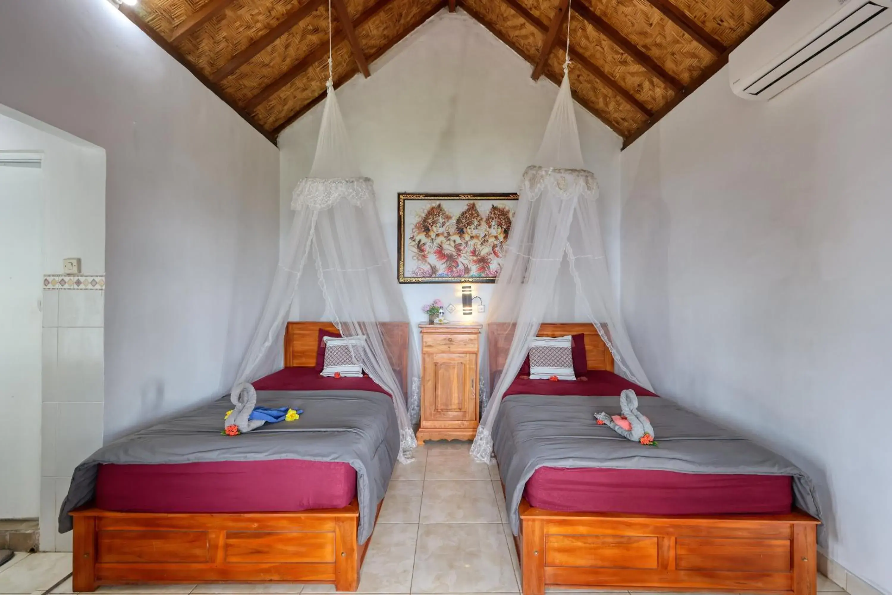 Twin Room with Sea View in Bagus Cottage Twin Room with Sea View in Bagus Cottage