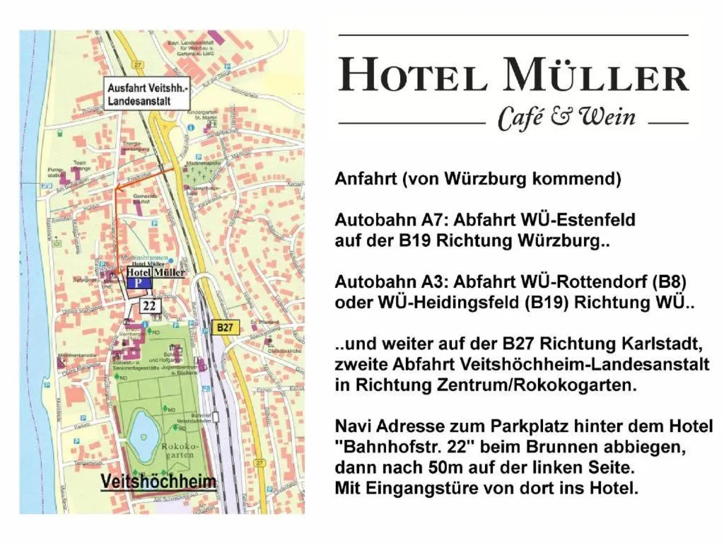 Location in Hotel Müller Café & Wein - Mondholzhotel