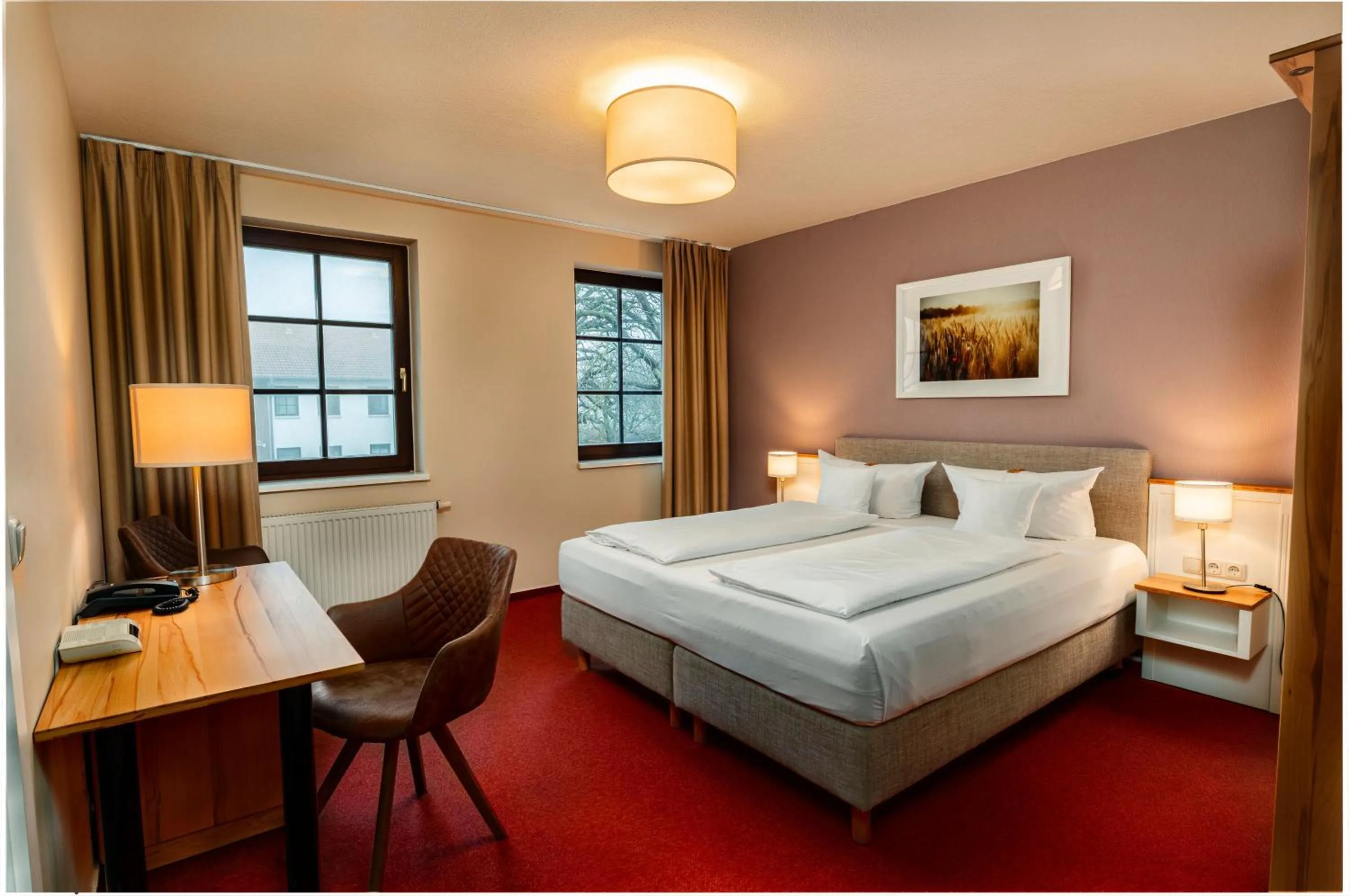 Bed in Hotel Ostseeland