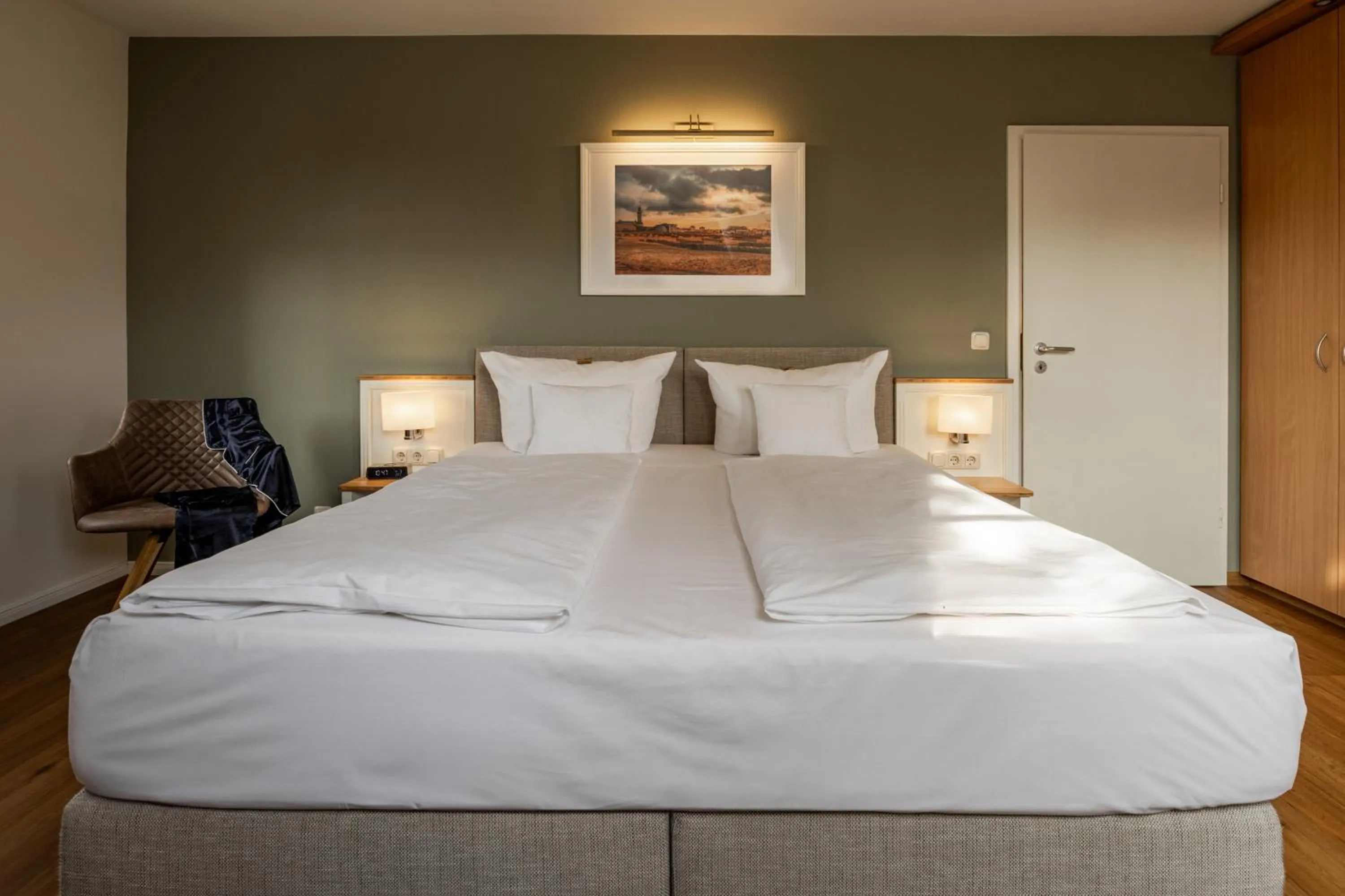 Bed in Hotel Ostseeland