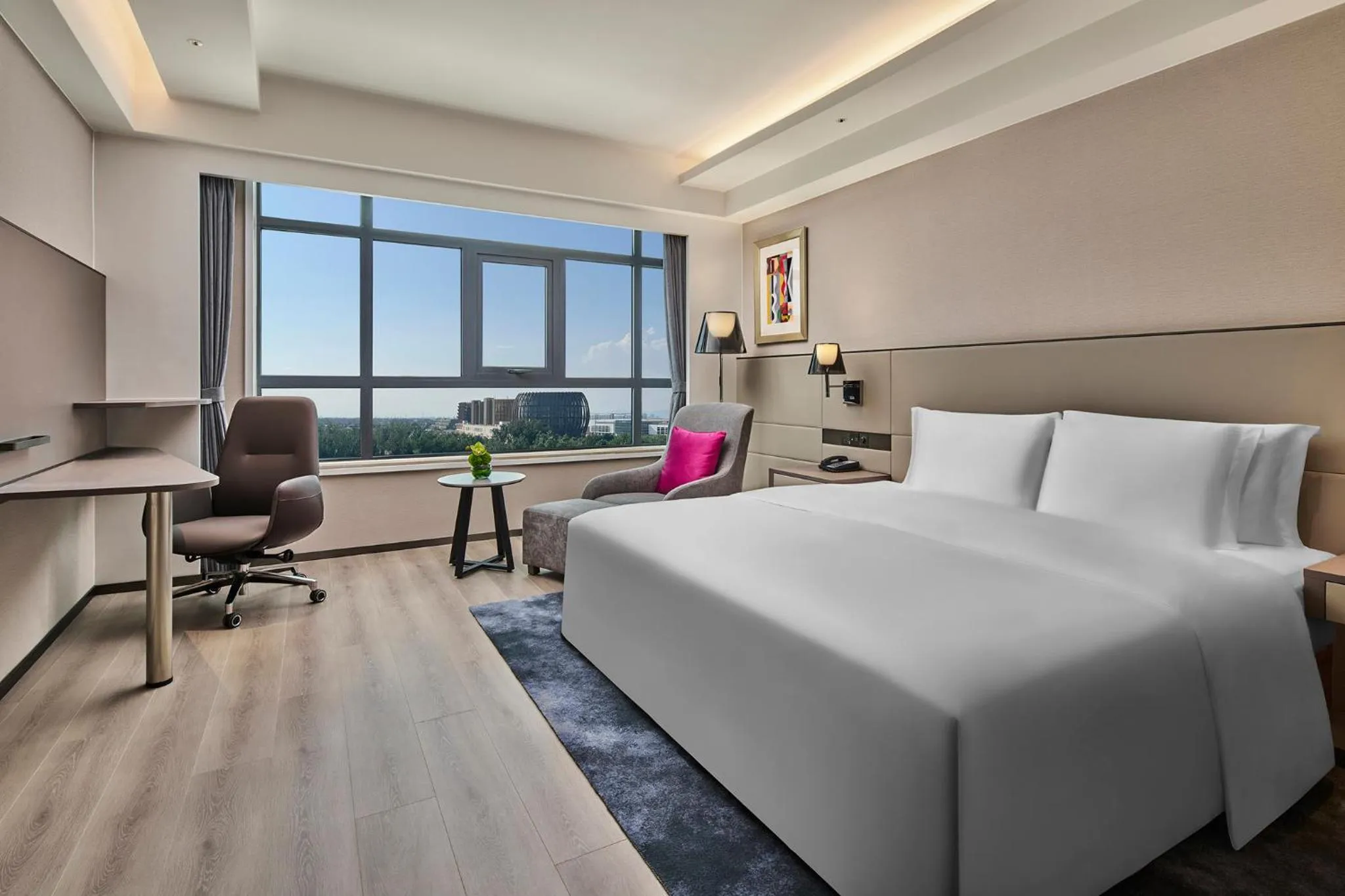 Bed in Crowne Plaza Beijing International Airport by IHG