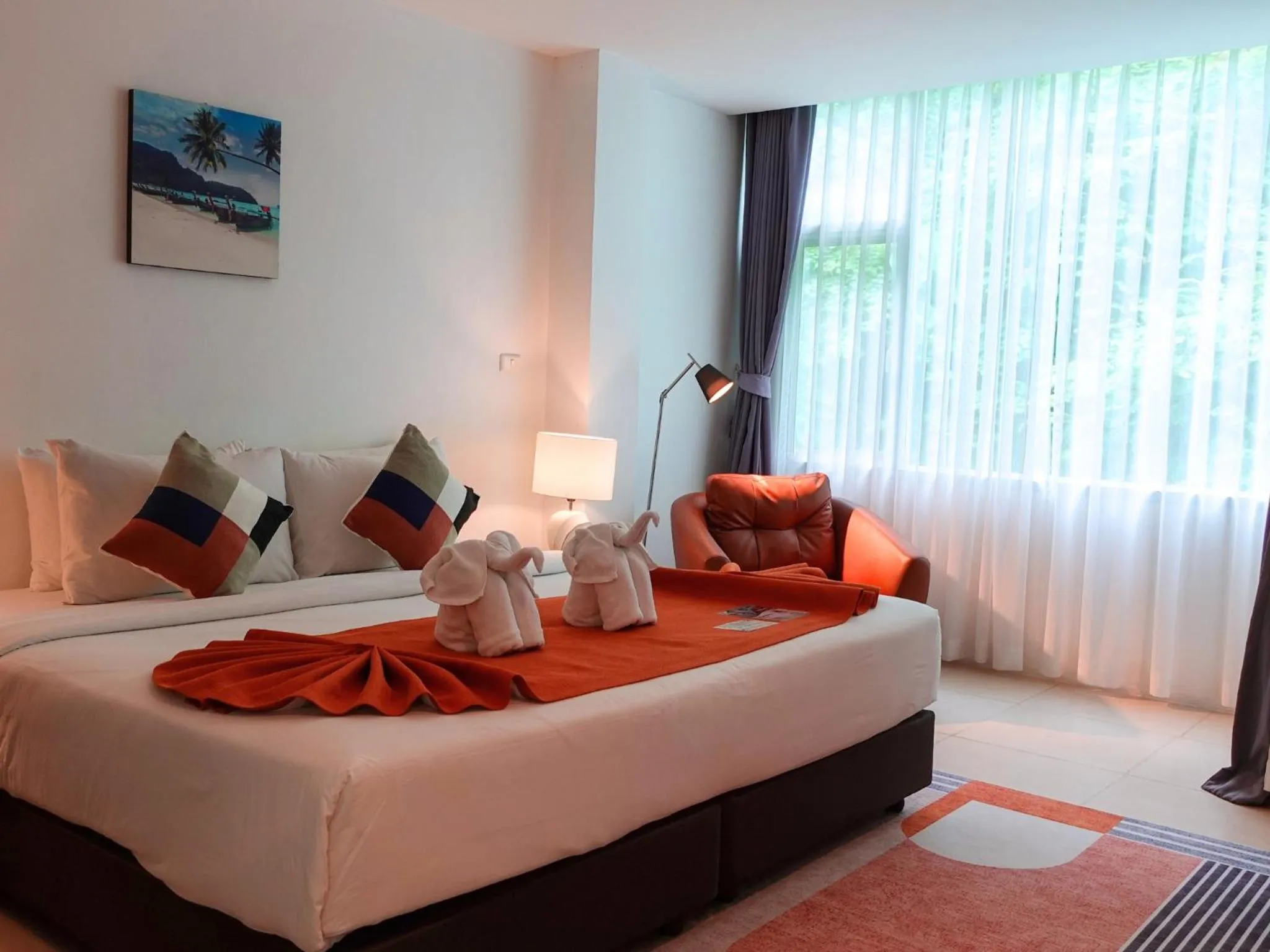 Bed in Hilltop Wellness Resort