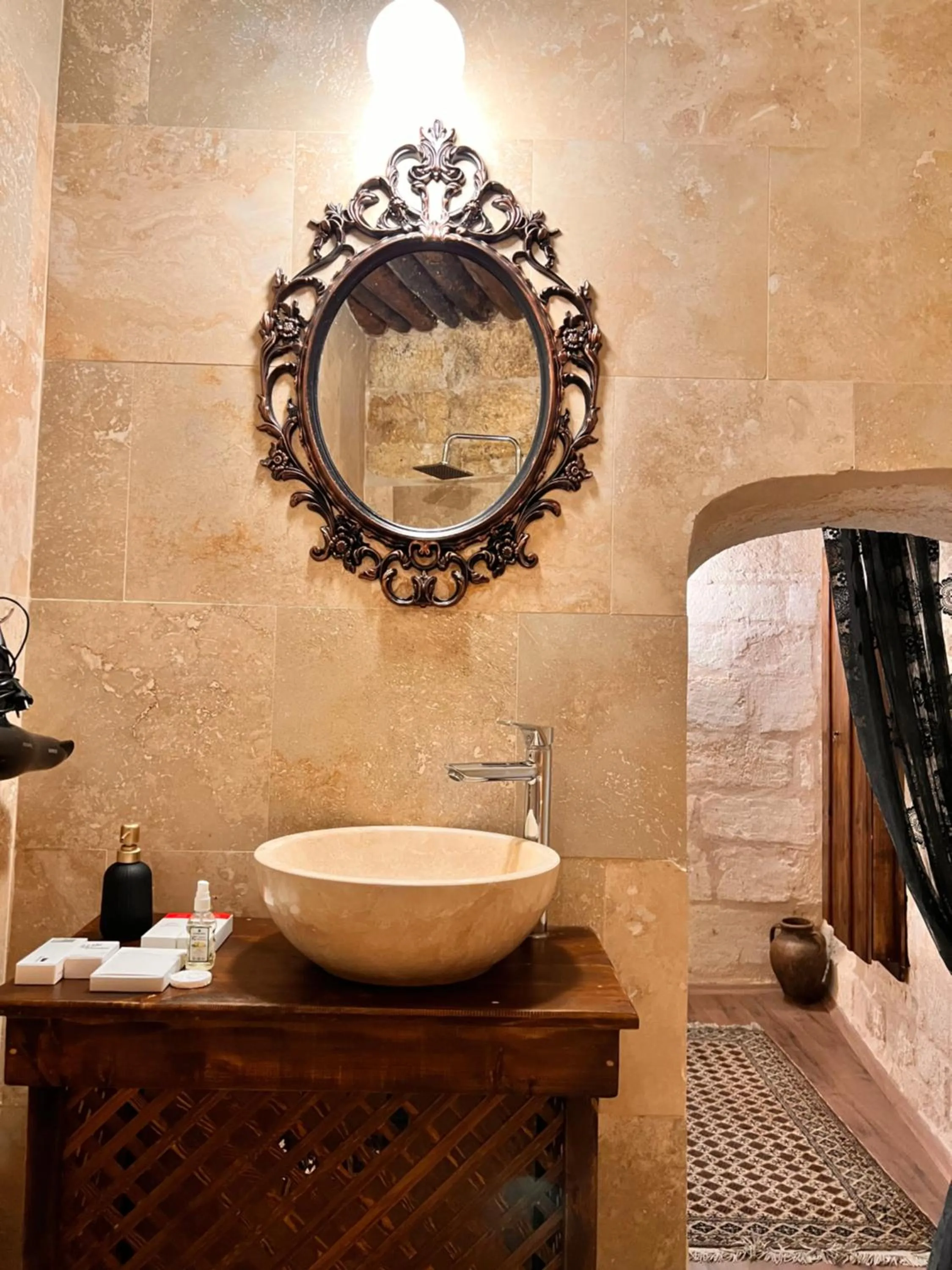 Bathroom in Shadow Cave House