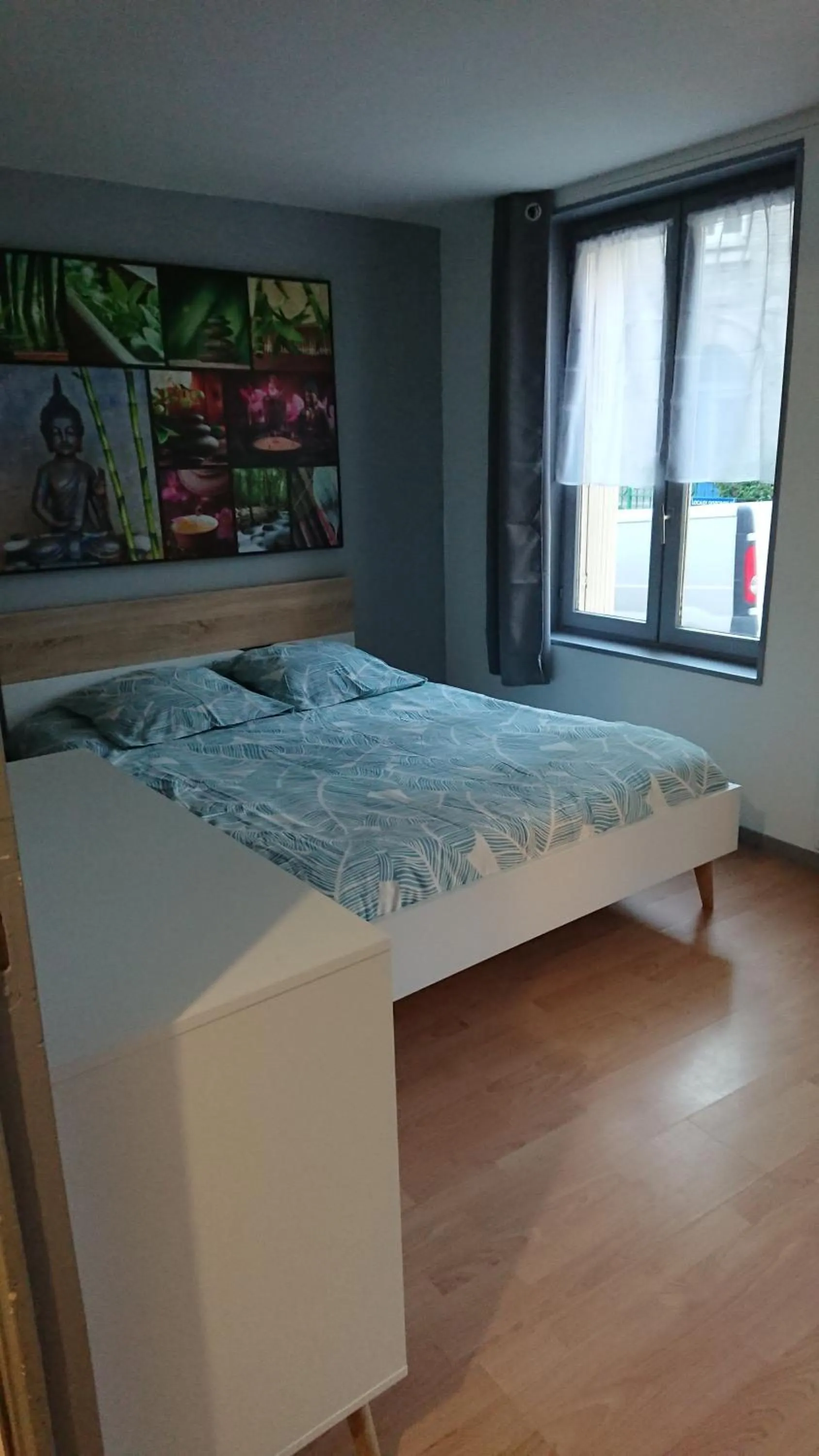 Bedroom, Bed in Appartement Rouen à 400 m de la gare