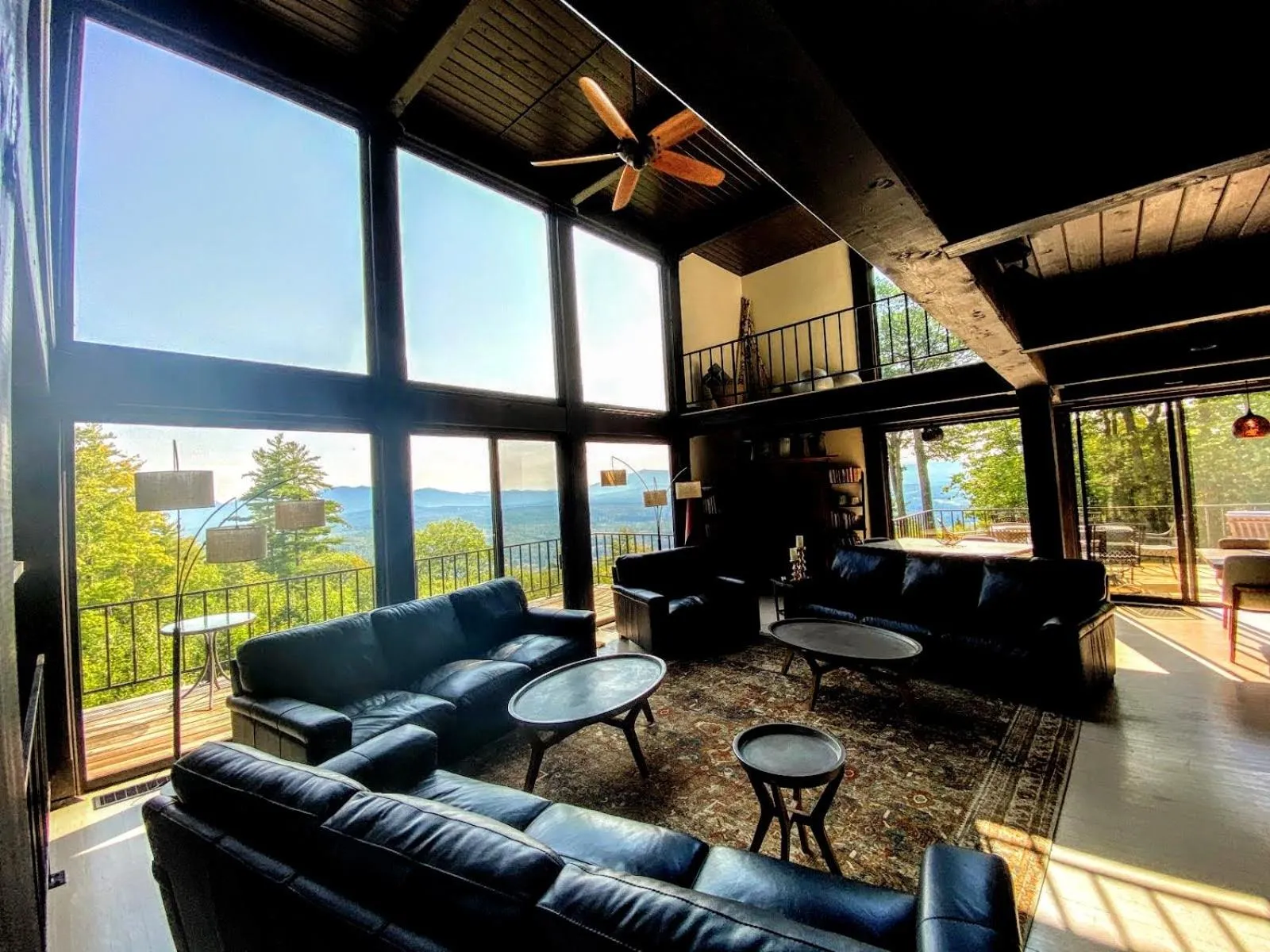 Living room in RL Breathtaking views and grand unique style private mountain retreat 4WD recommended