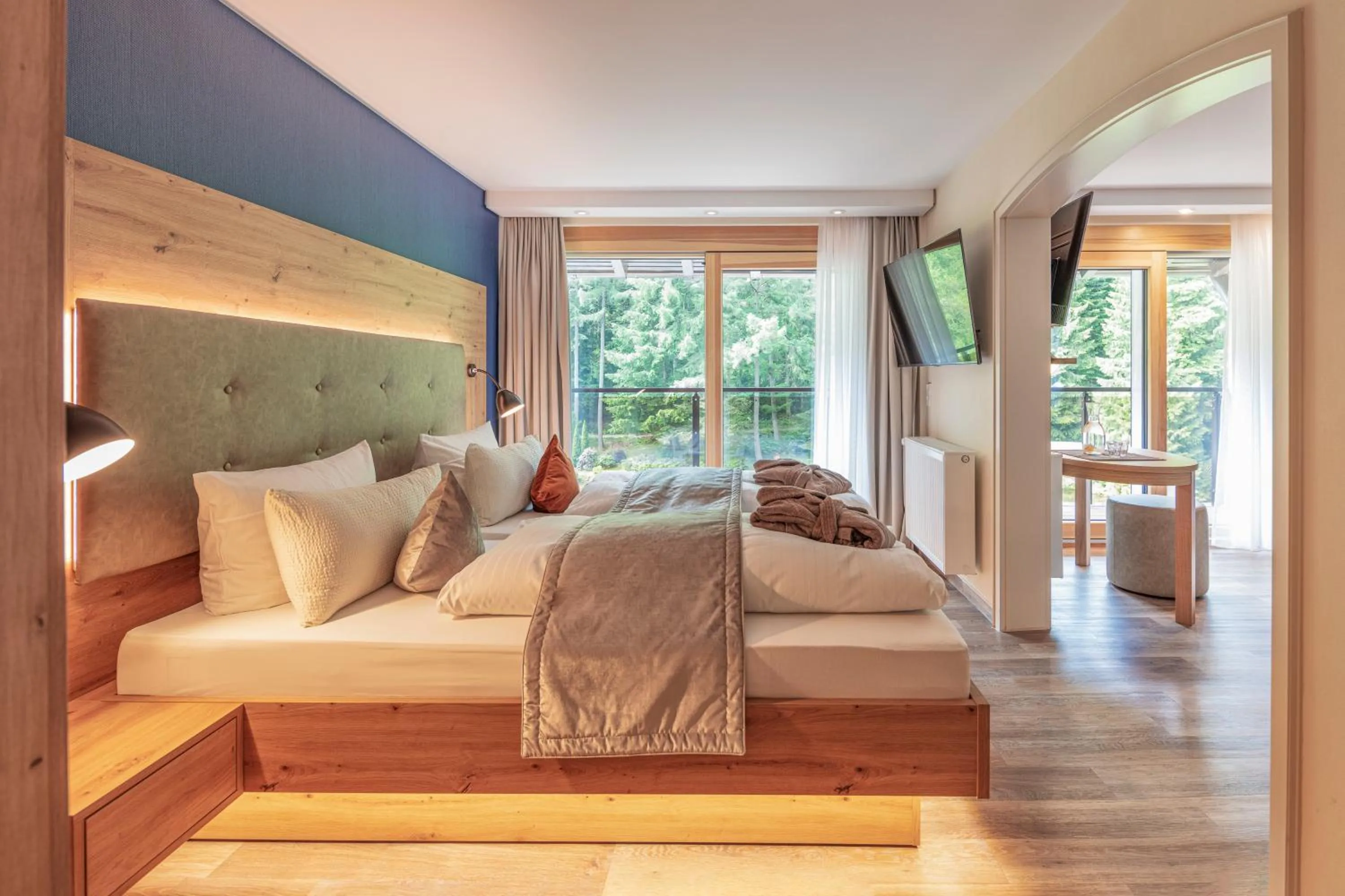 Bed in Hotel Langenwaldsee