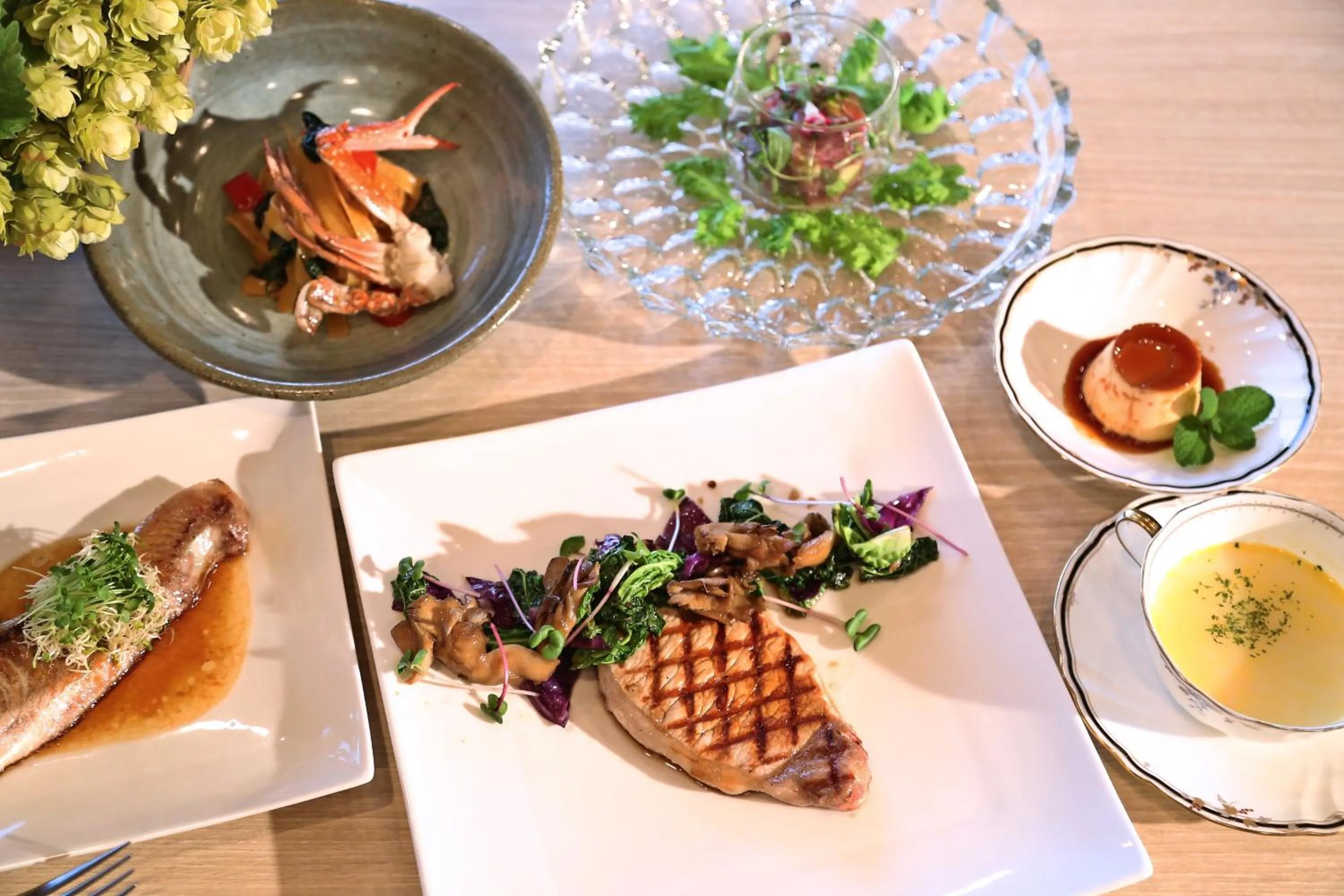 Dinner in Hotel Belle-Cour Inomata