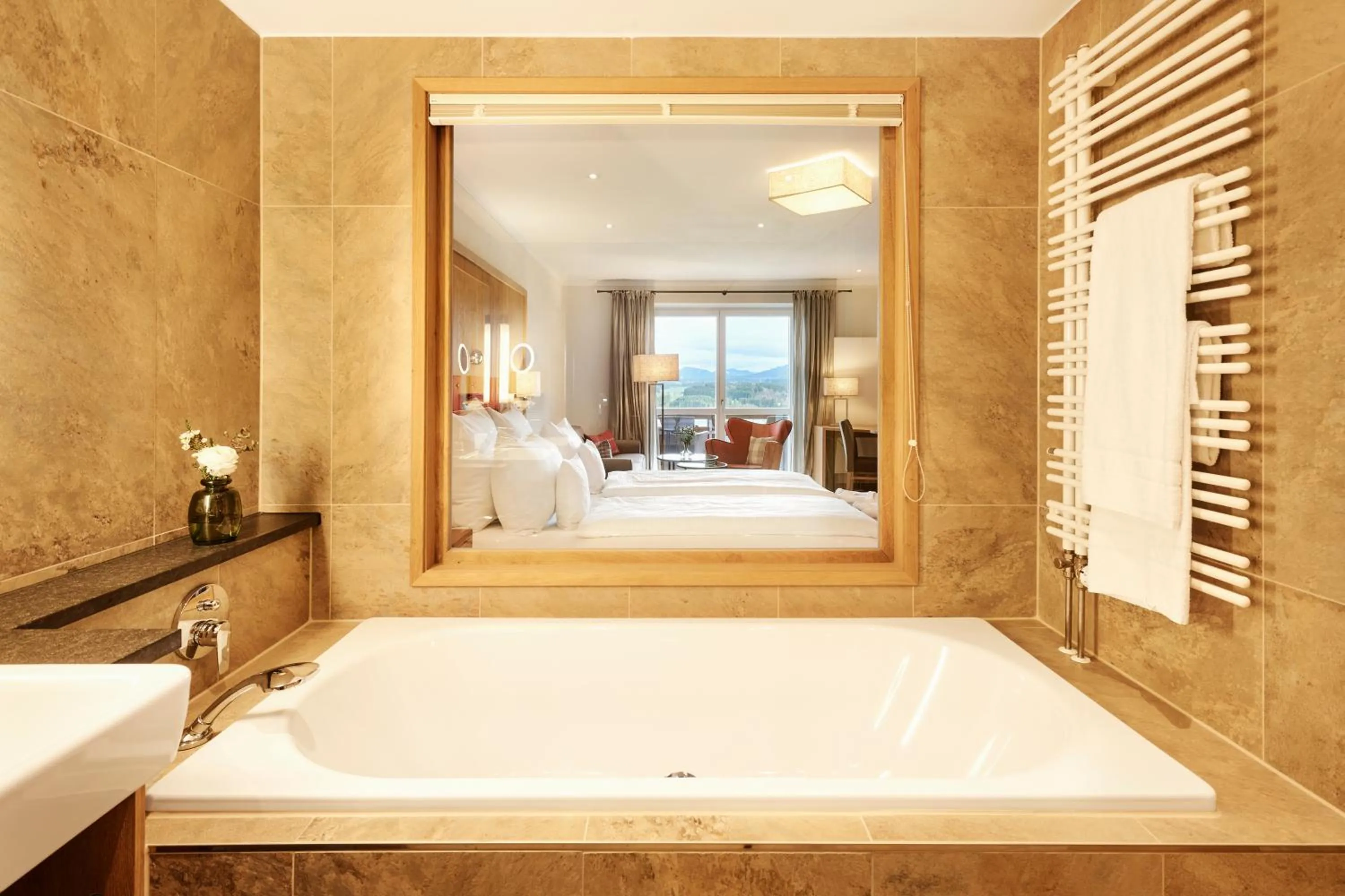 Bed in Hotel Auf der Gsteig GmbH