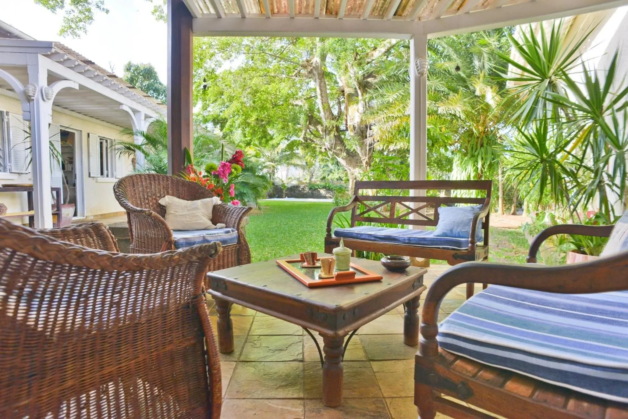 Patio in Tree Lodge Mauritius