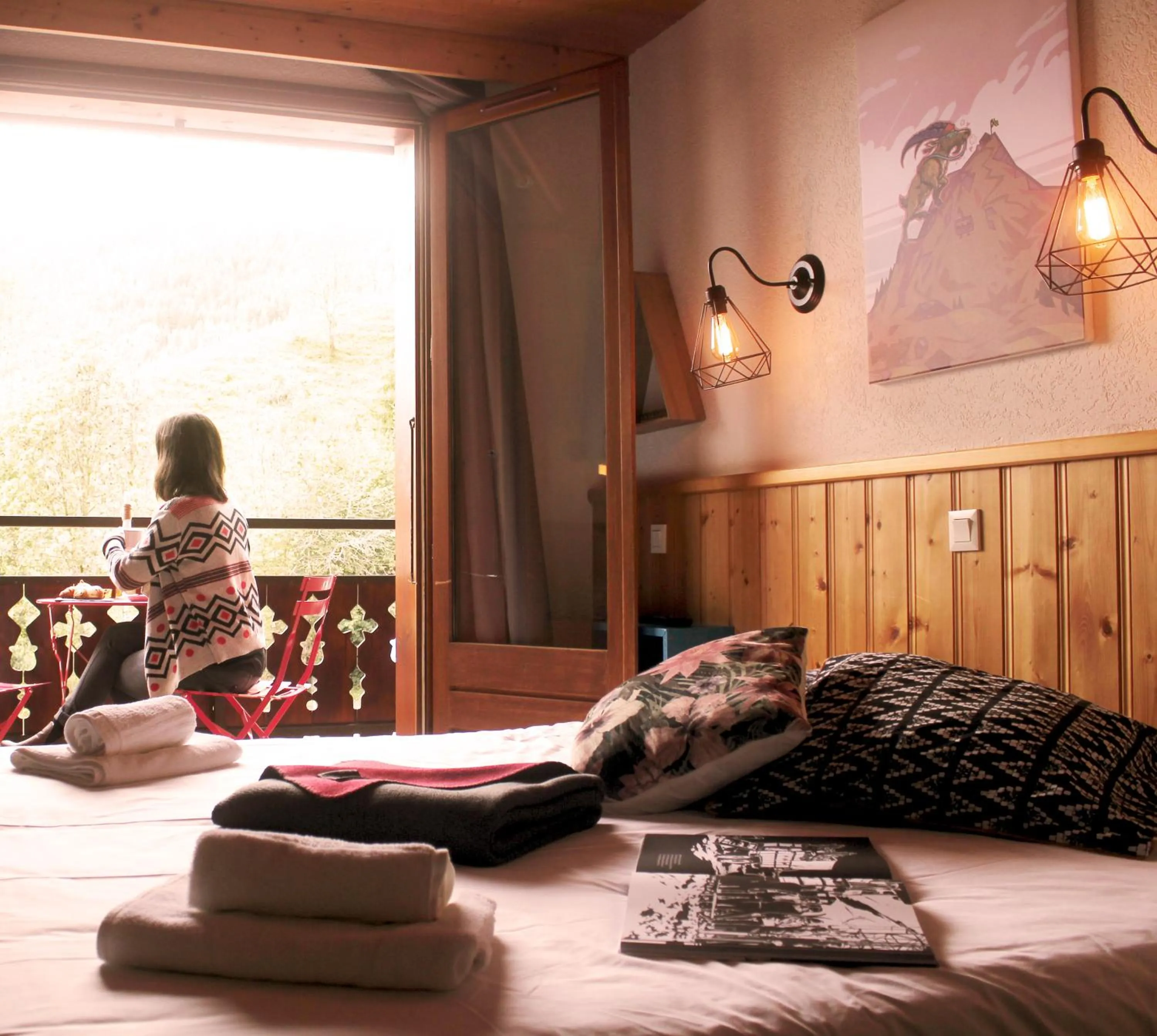 Bed in Le Rookie Mountain