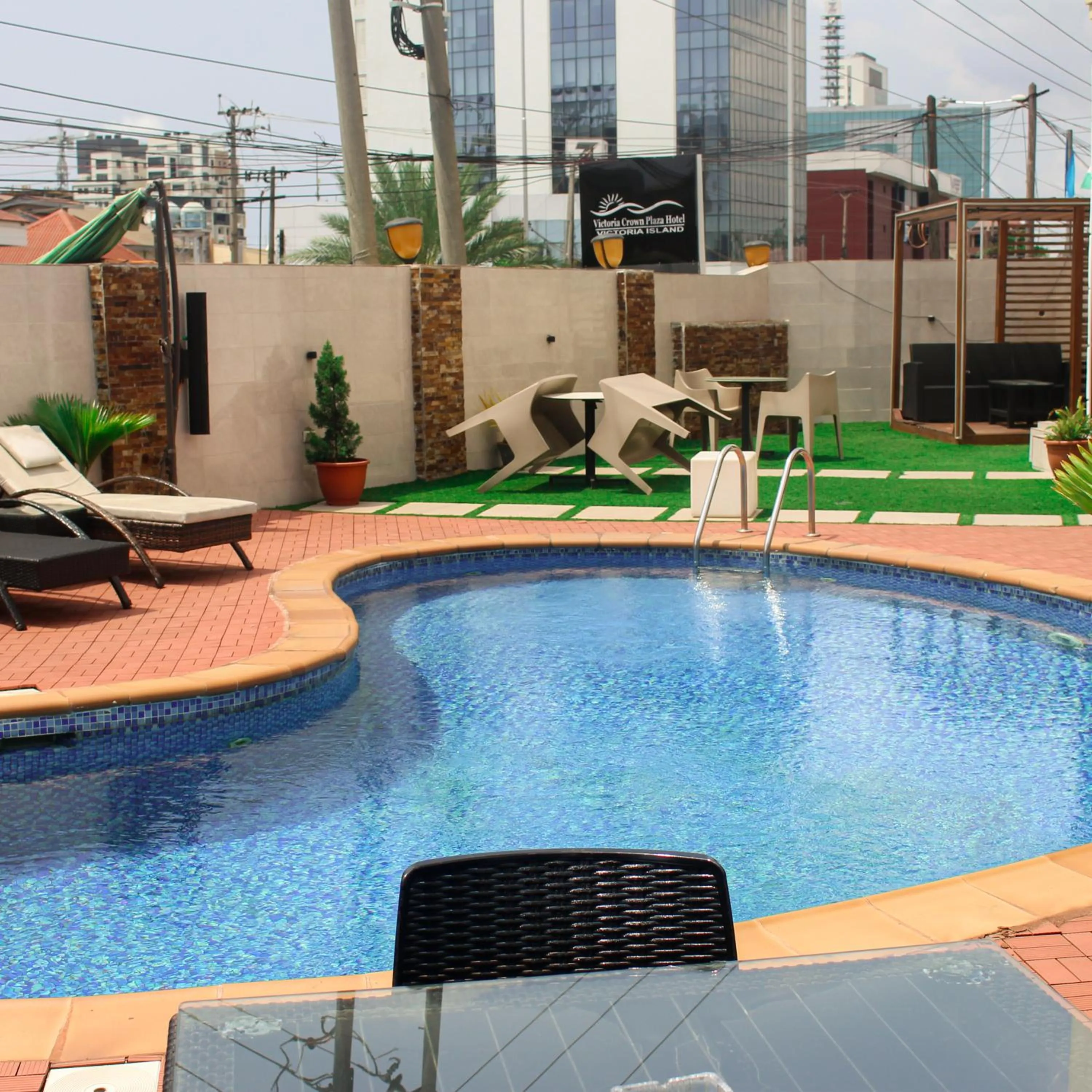 Pool view in Victoria Crown Plaza Hotel