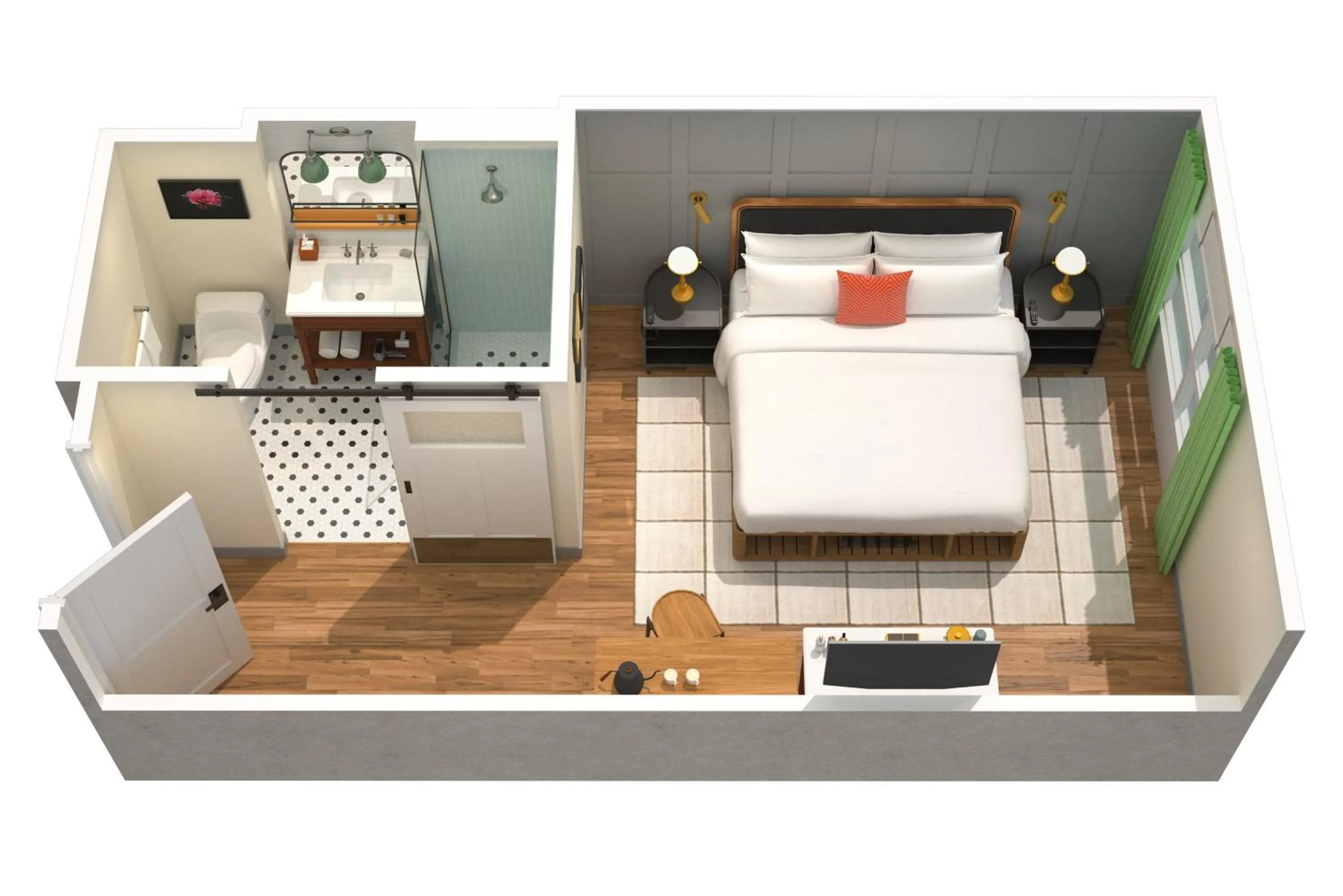 Floor plan in Wylie Hotel Atlanta, Tapestry Collection by Hilton