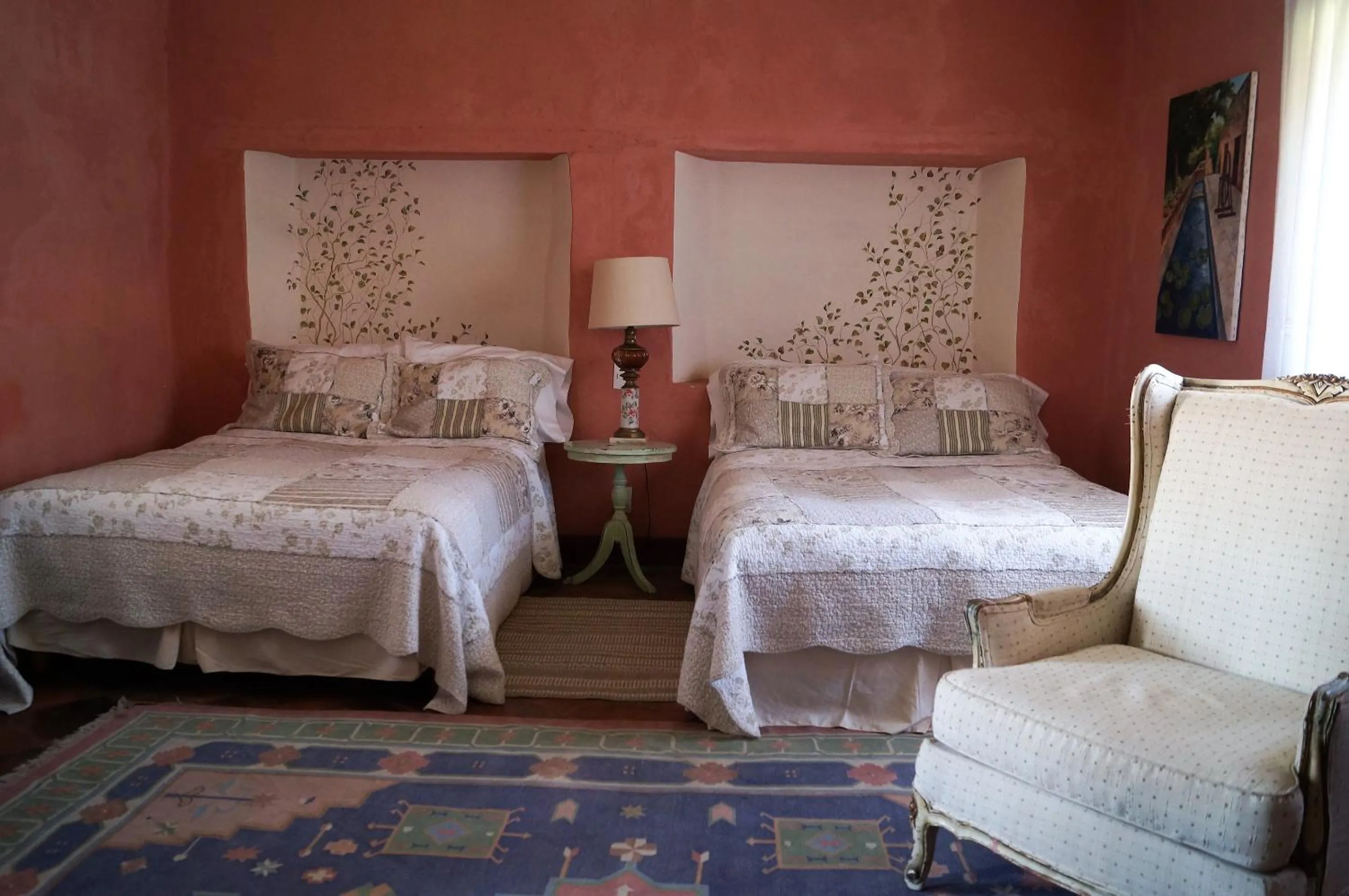 Decorative detail, Bed in La Casa Azul Huasca & Restaurante La Terraza