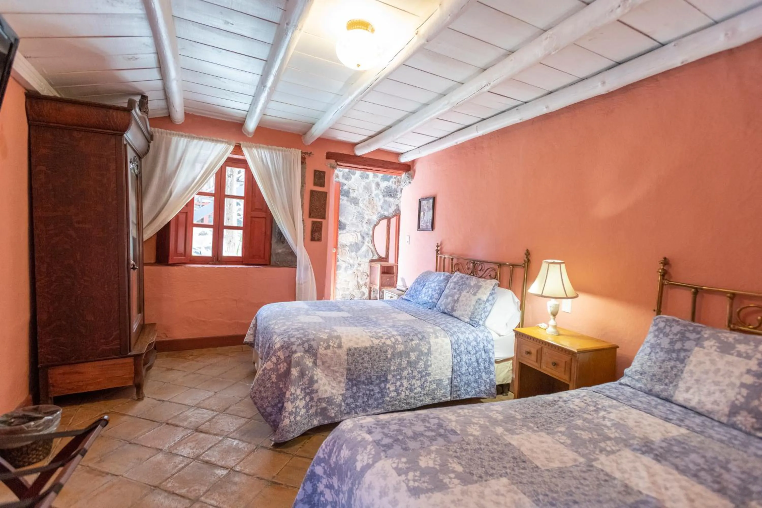 Bedroom, Bed in La Casa Azul Huasca & Restaurante La Terraza