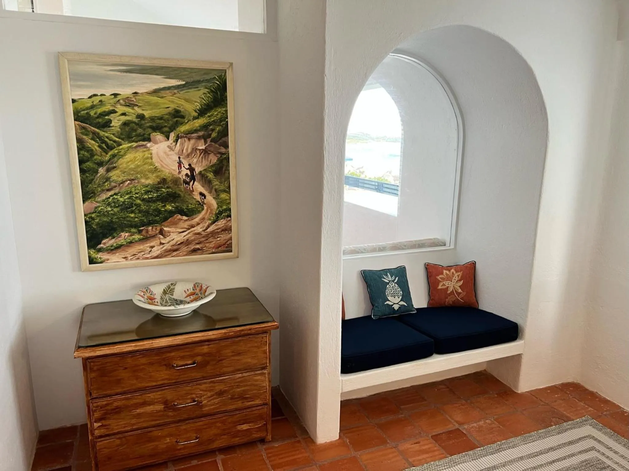 Seating area in OceanBlue Resort