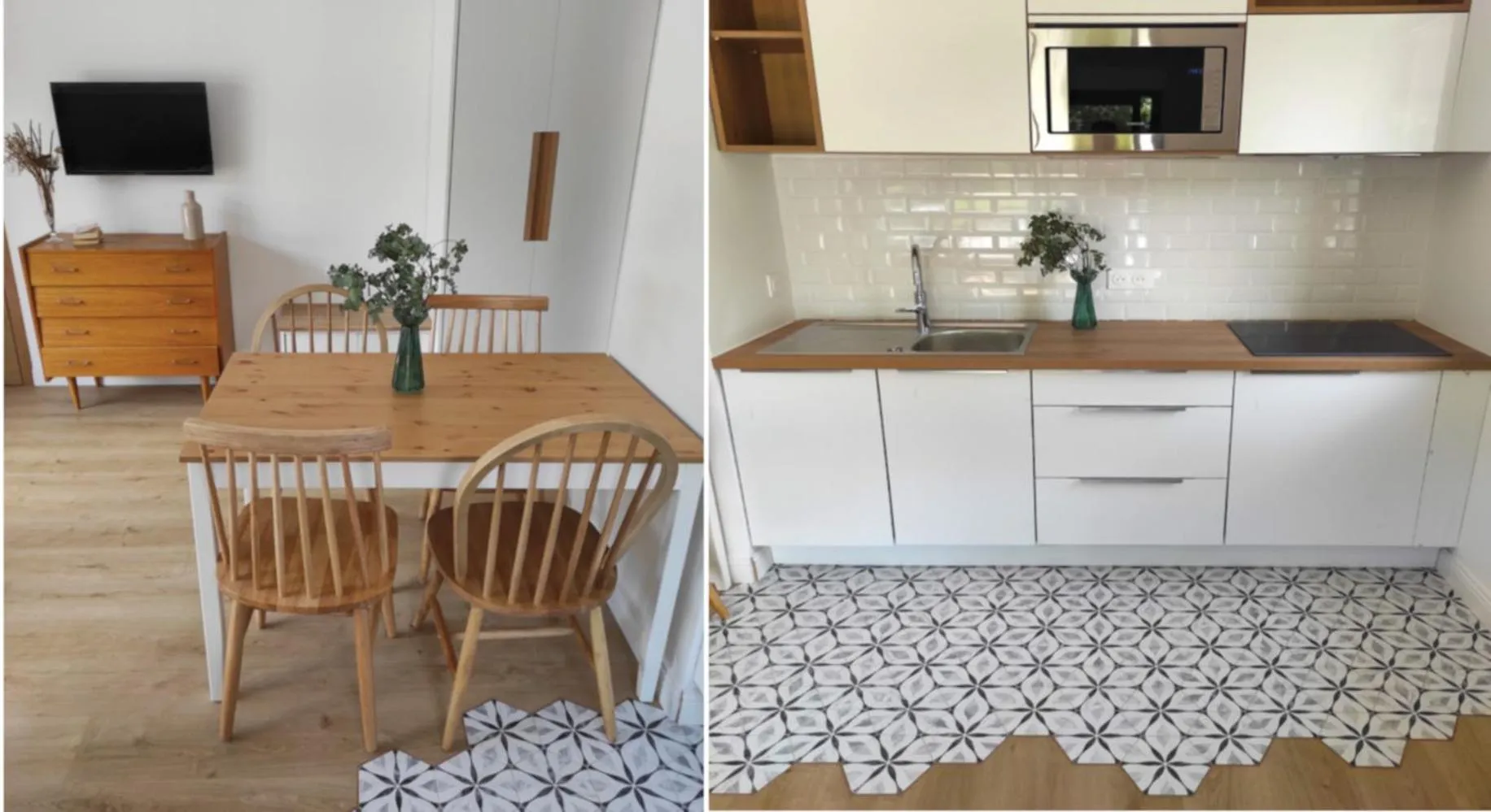 Kitchen or kitchenette in Appart hôtel & Spa La Villa du Port