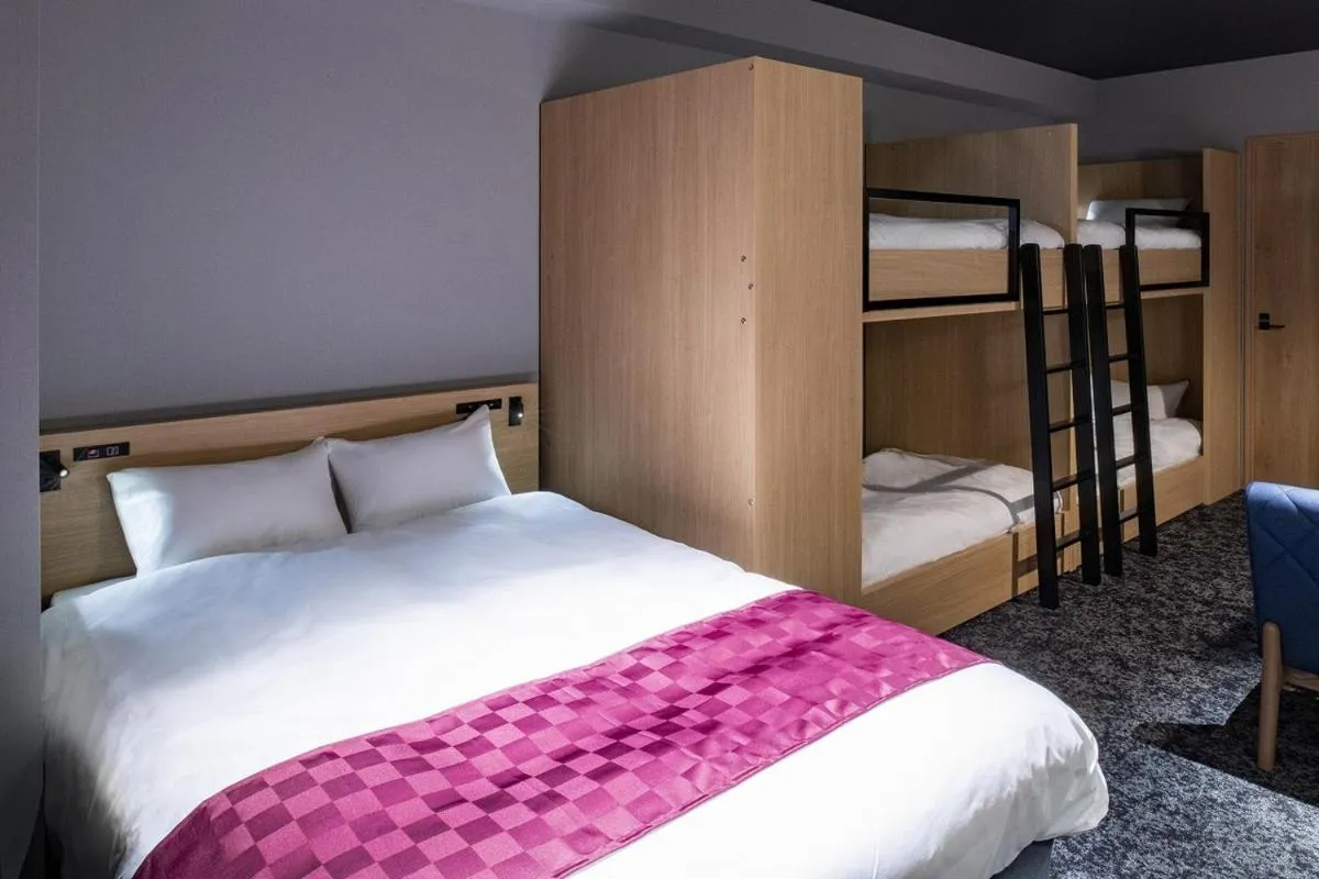 Bed in ALPHABED INN Sapporo Odori Park