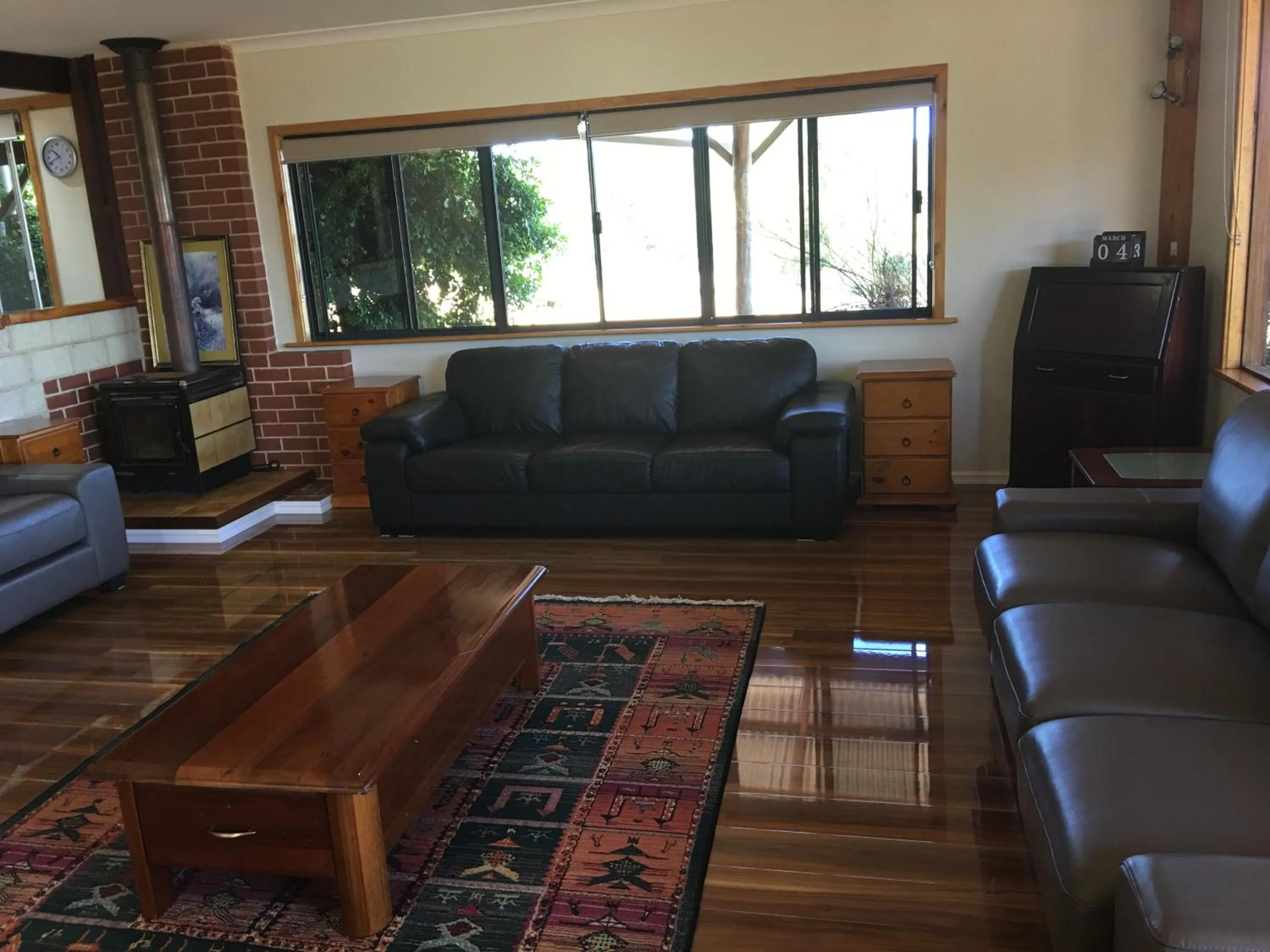 Living room in Jarrah Glen Cabins