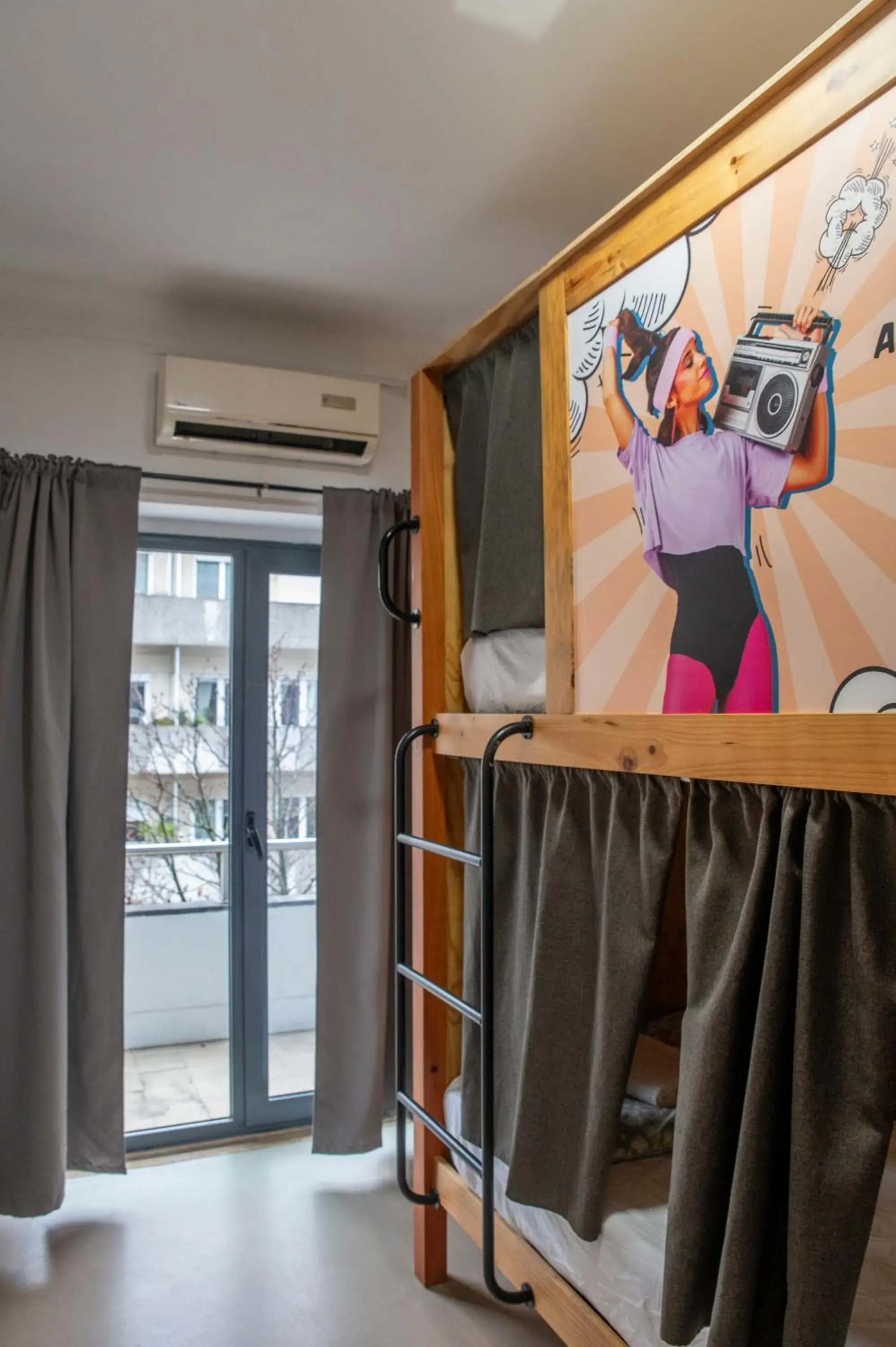 Twin room with Bunk Bed, Bathroom and Balcony. in WOT Nomad Social Twin room with Bunk Bed, Bathroom and Balcony. in WOT Nomad Social