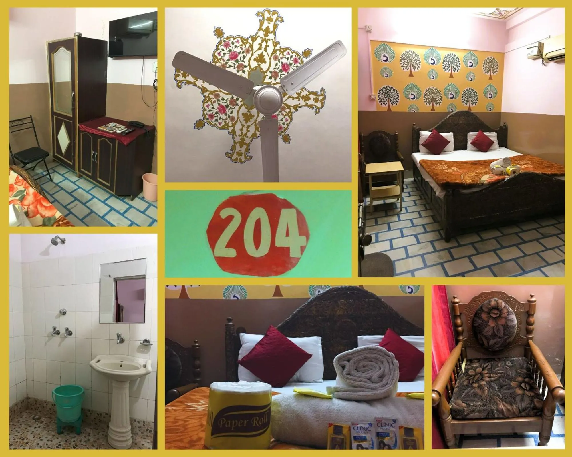 Photo of the whole room in Jamna Vilas Guest House and Restaurant