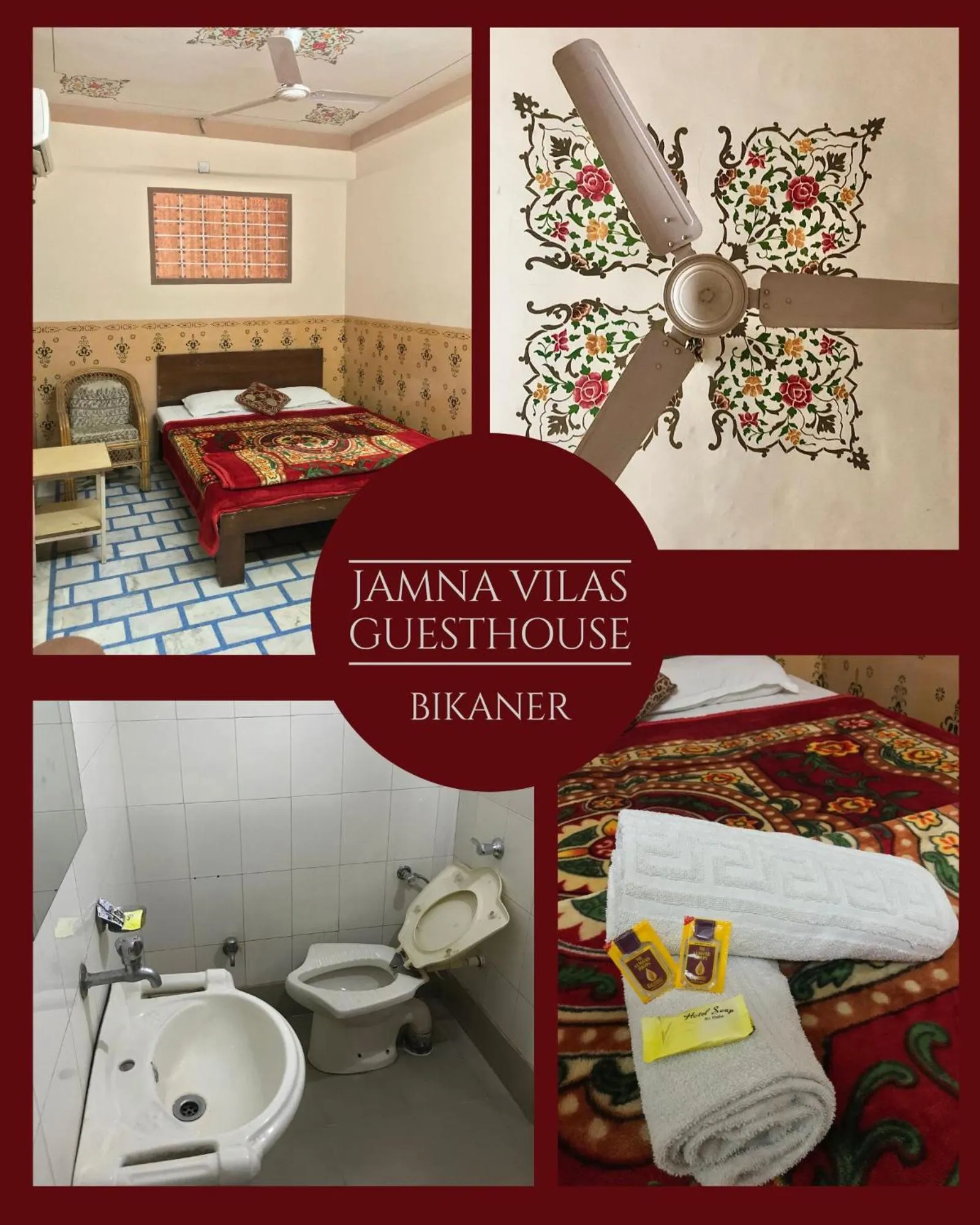 Photo of the whole room in Jamna Vilas Guest House and Restaurant