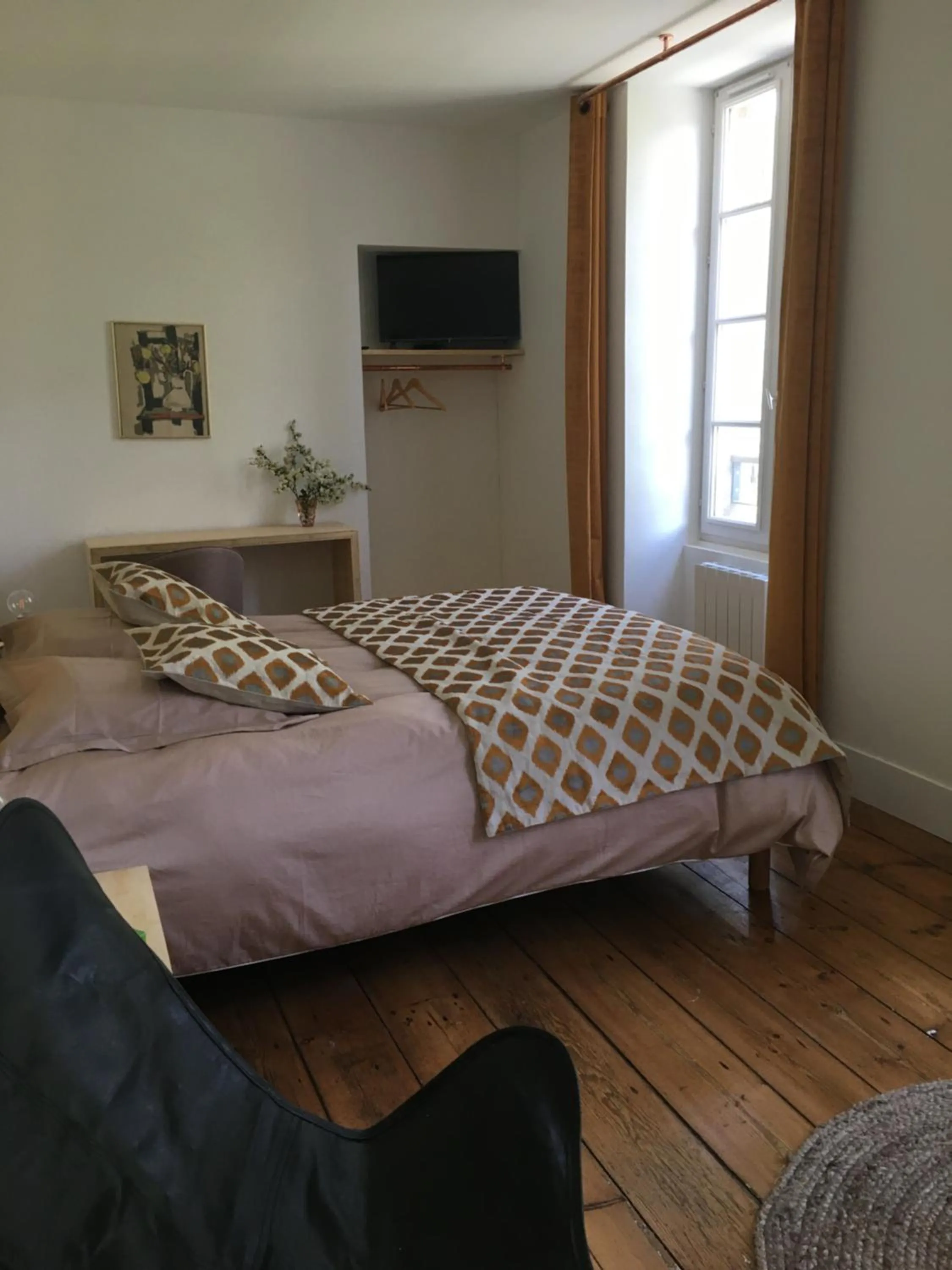 Bed in Chambres d hôtes du Moulin à papier