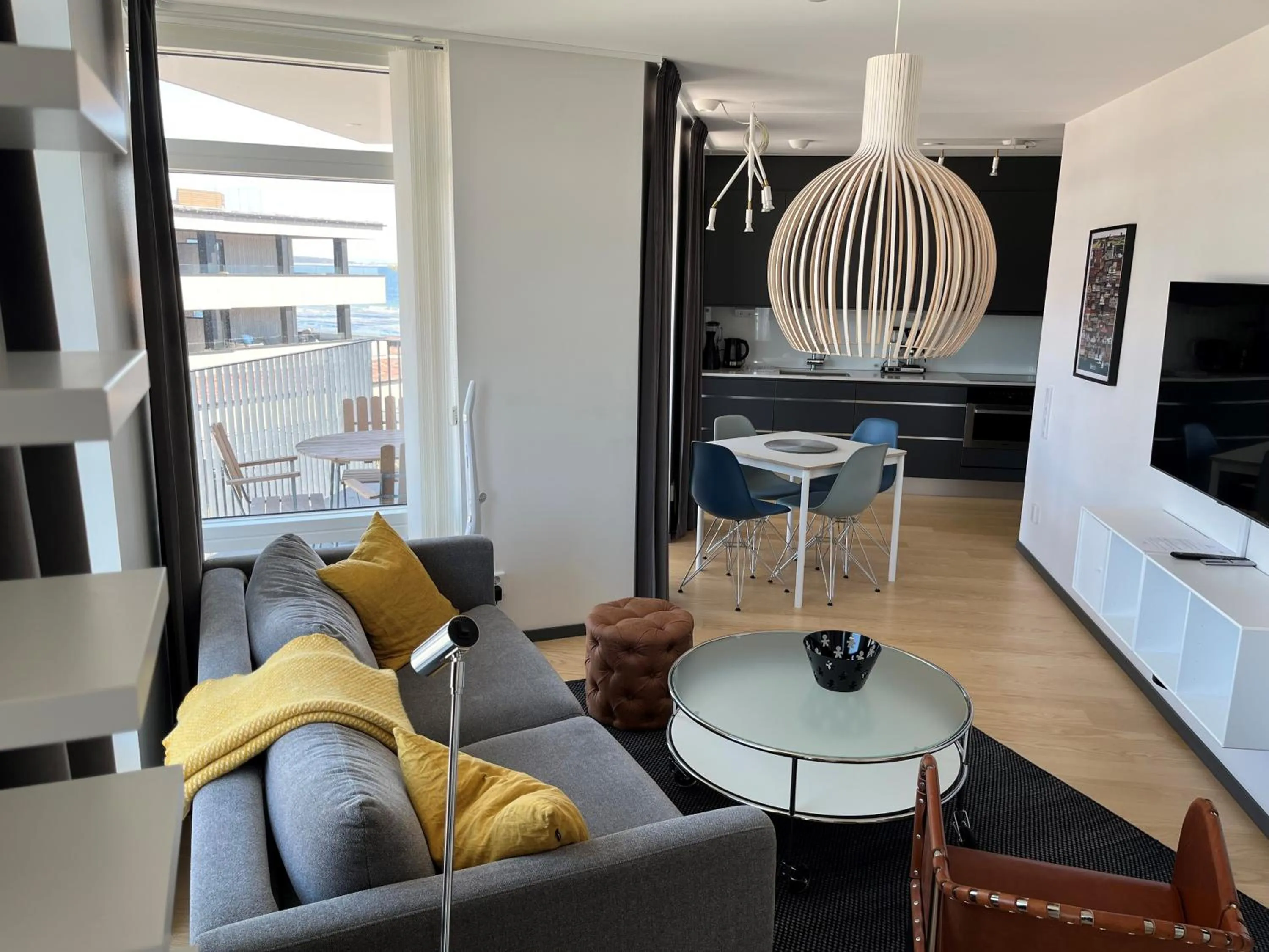 Living room in ÅhusBrygga Apartment Hotel