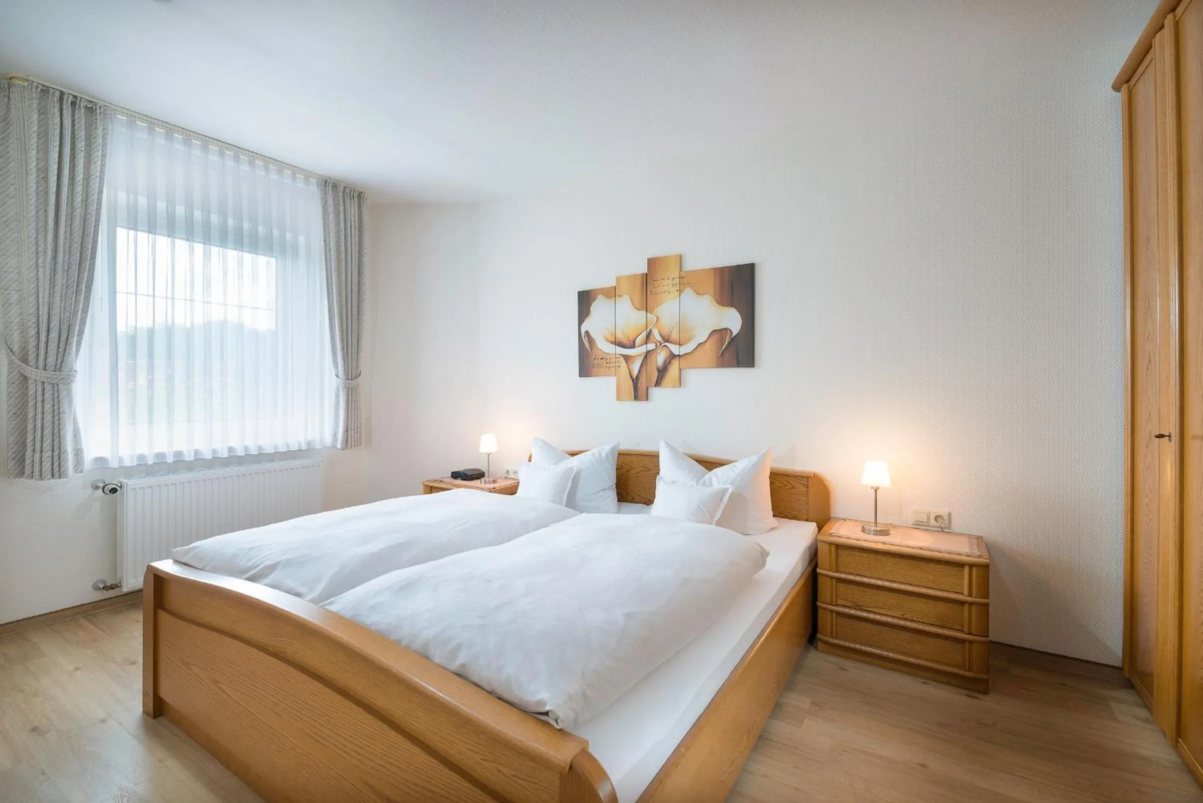 Bed in Ferienwohnung Zur Zweere