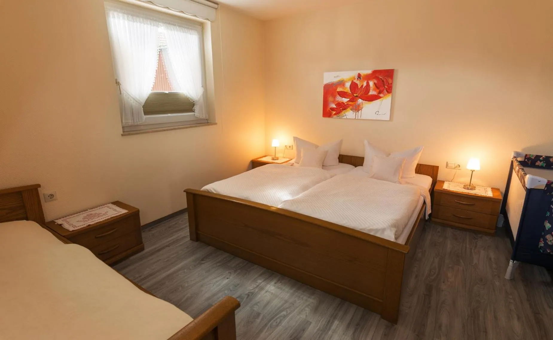 Bed in Ferienwohnung Zur Zweere