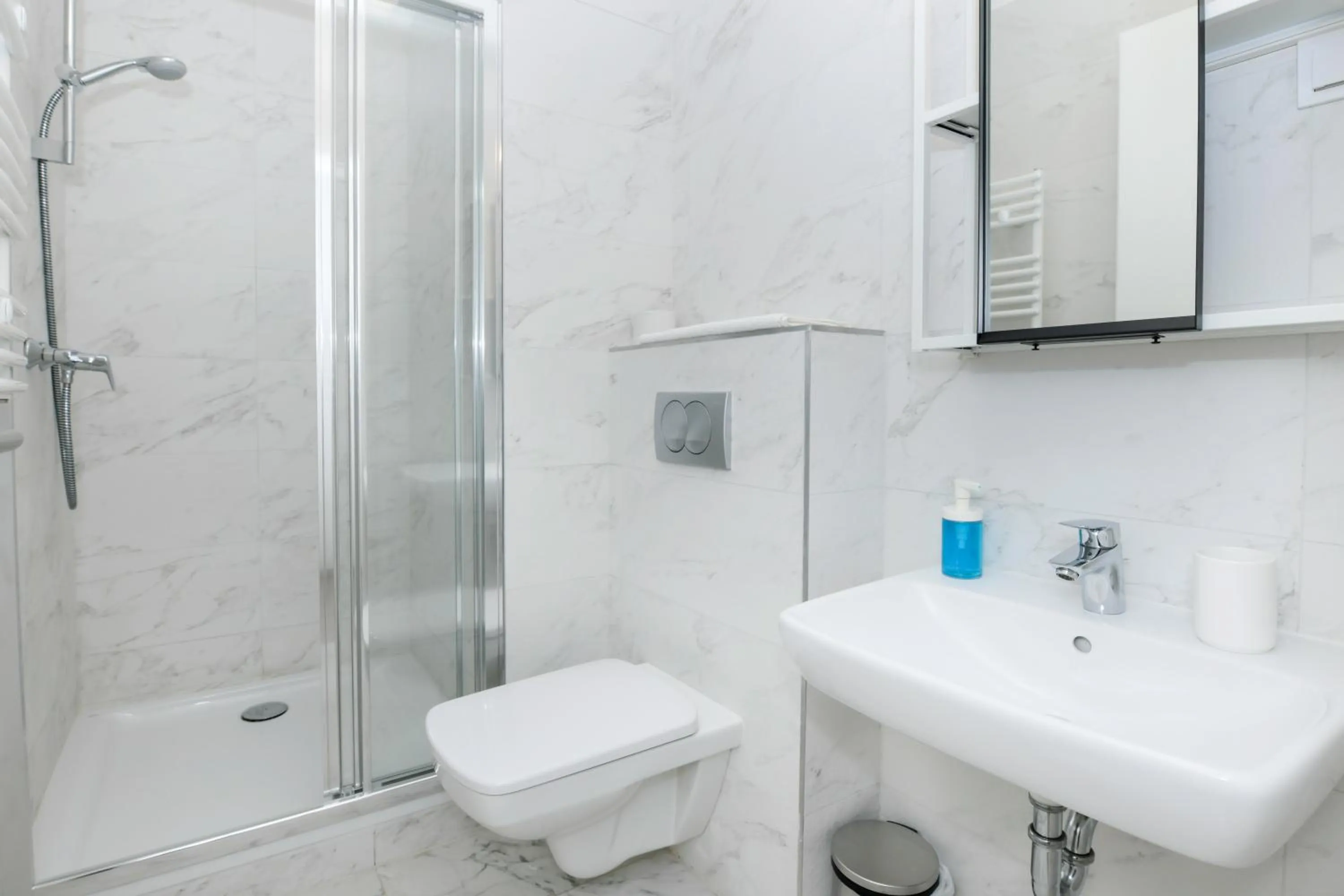 Shower in Elisabeth Downtown Apartments by FirstHost