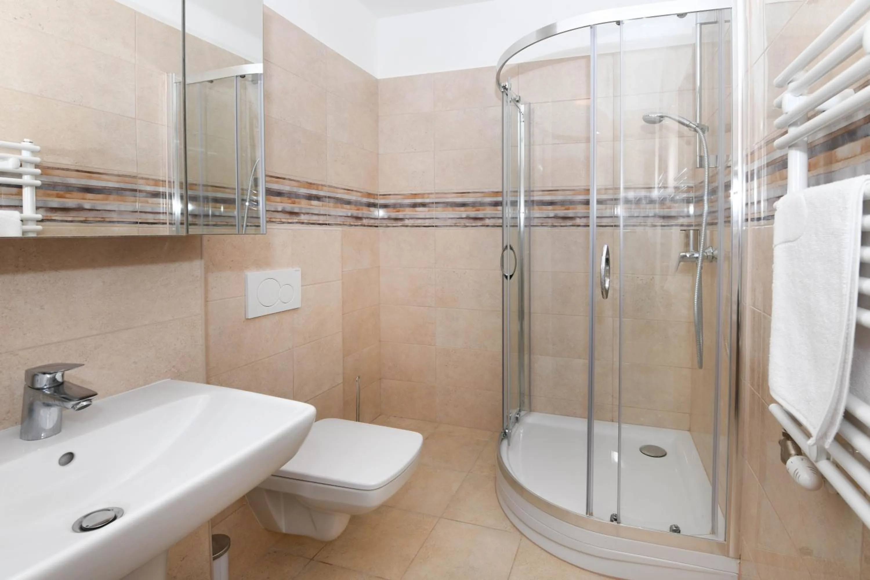 Shower in Elisabeth Downtown Apartments by FirstHost