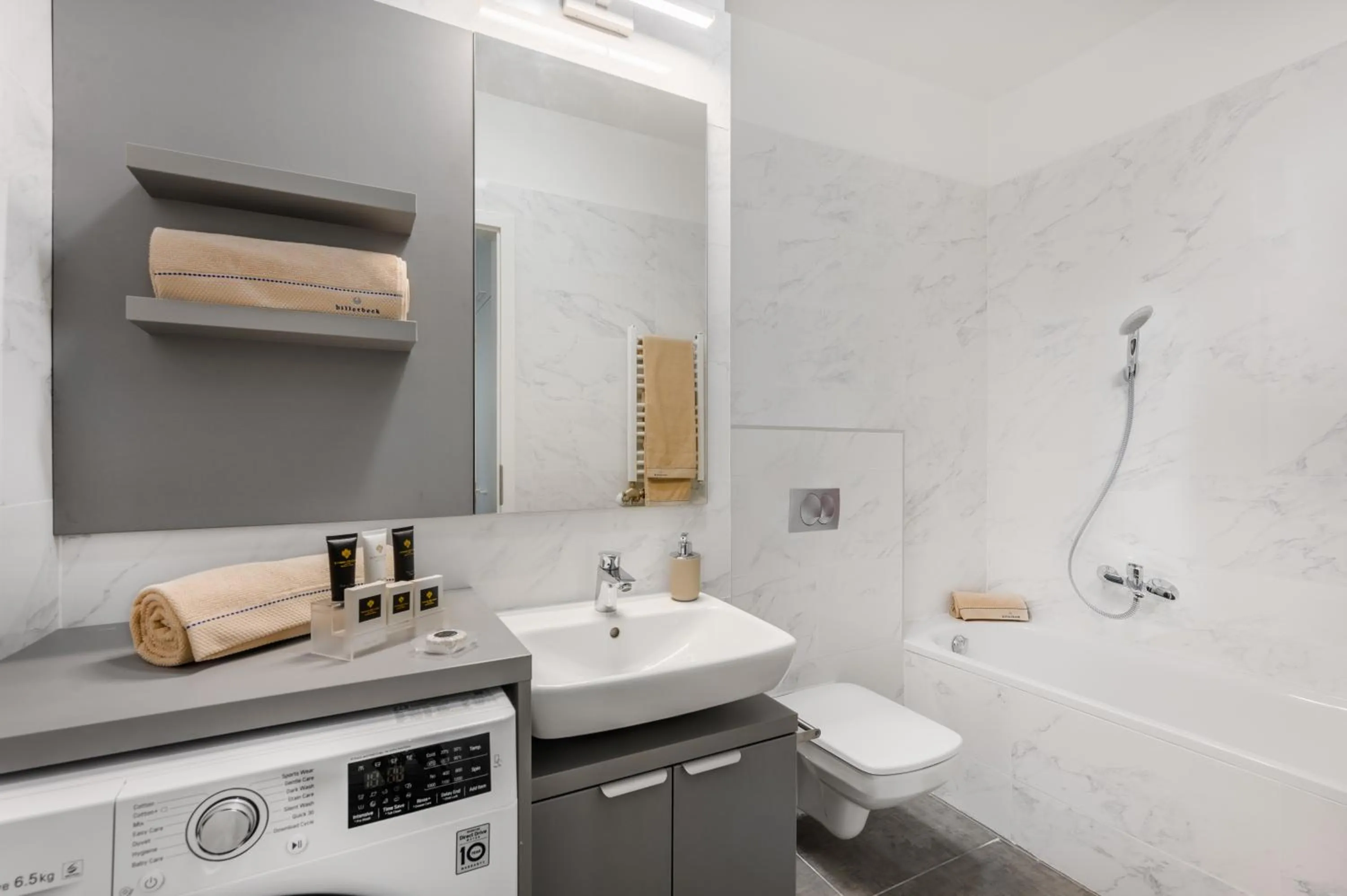 Shower in Elisabeth Downtown Apartments by FirstHost