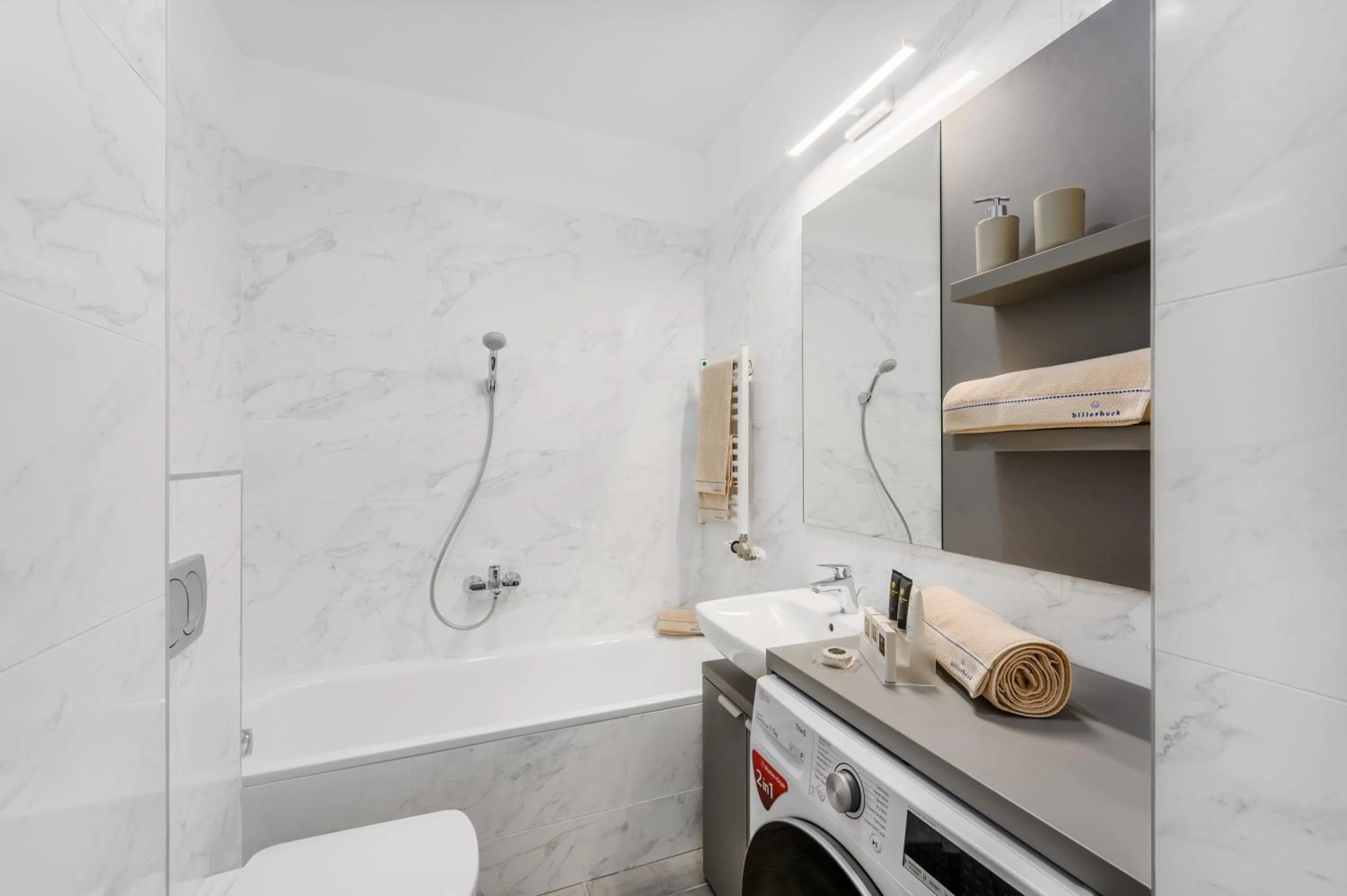 Shower in Elisabeth Downtown Apartments by FirstHost