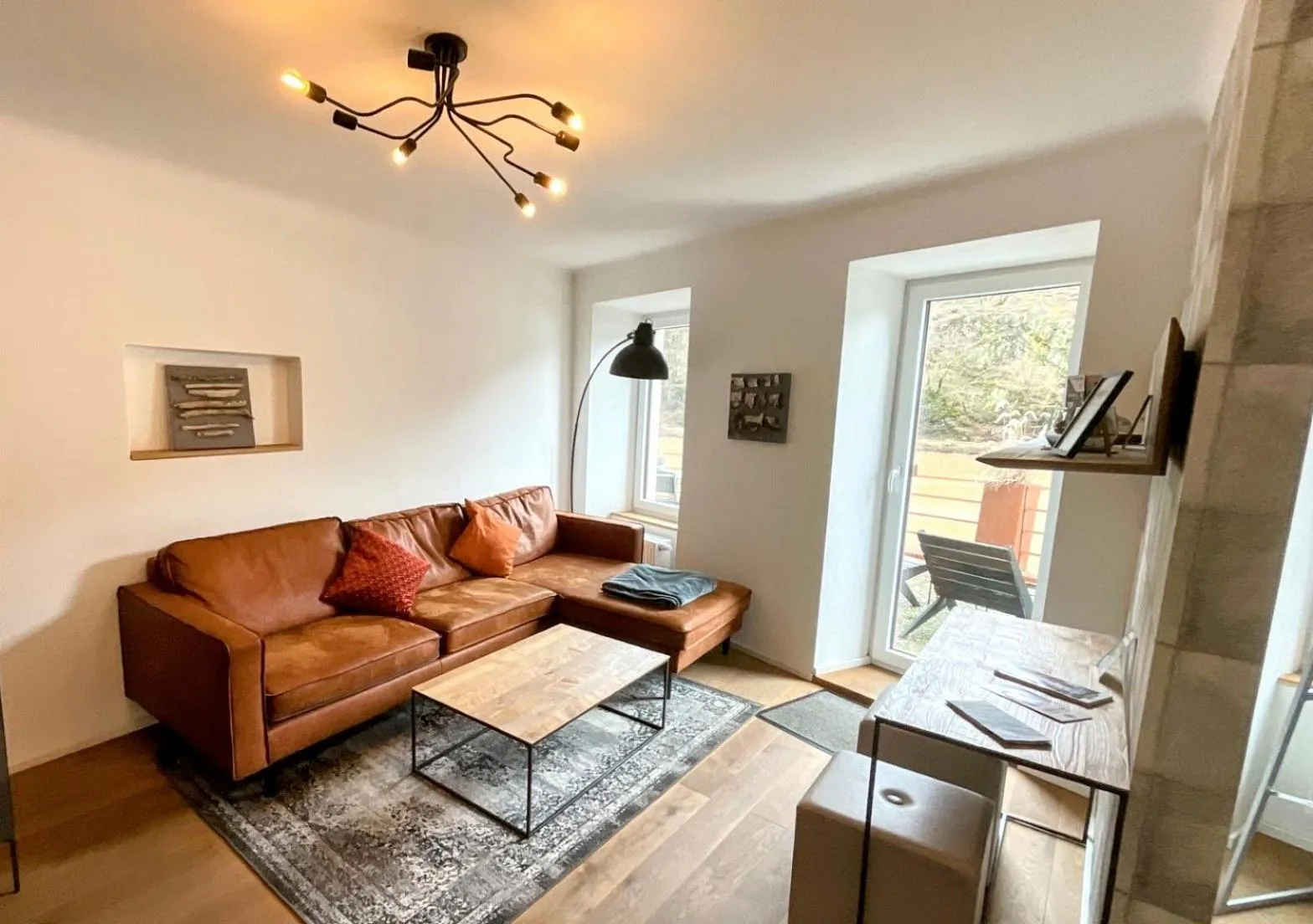 Living room in Saarschleifenlodge