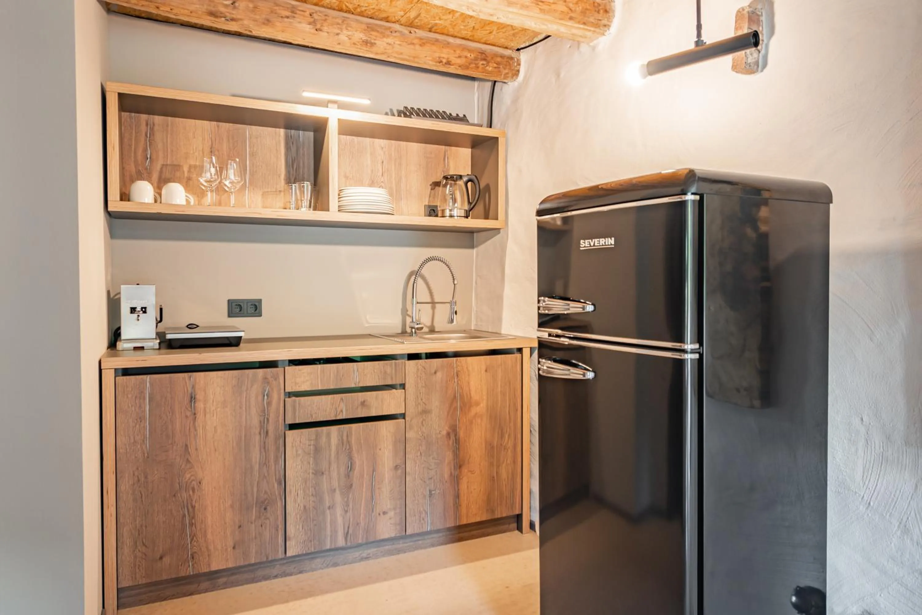 Kitchen or kitchenette in Saarschleifenlodge