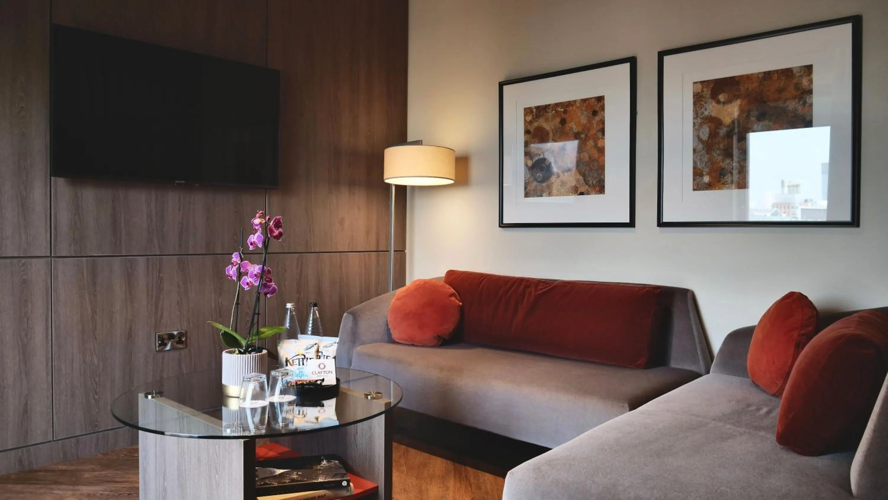 Seating area in Clayton Hotel Manchester City Centre