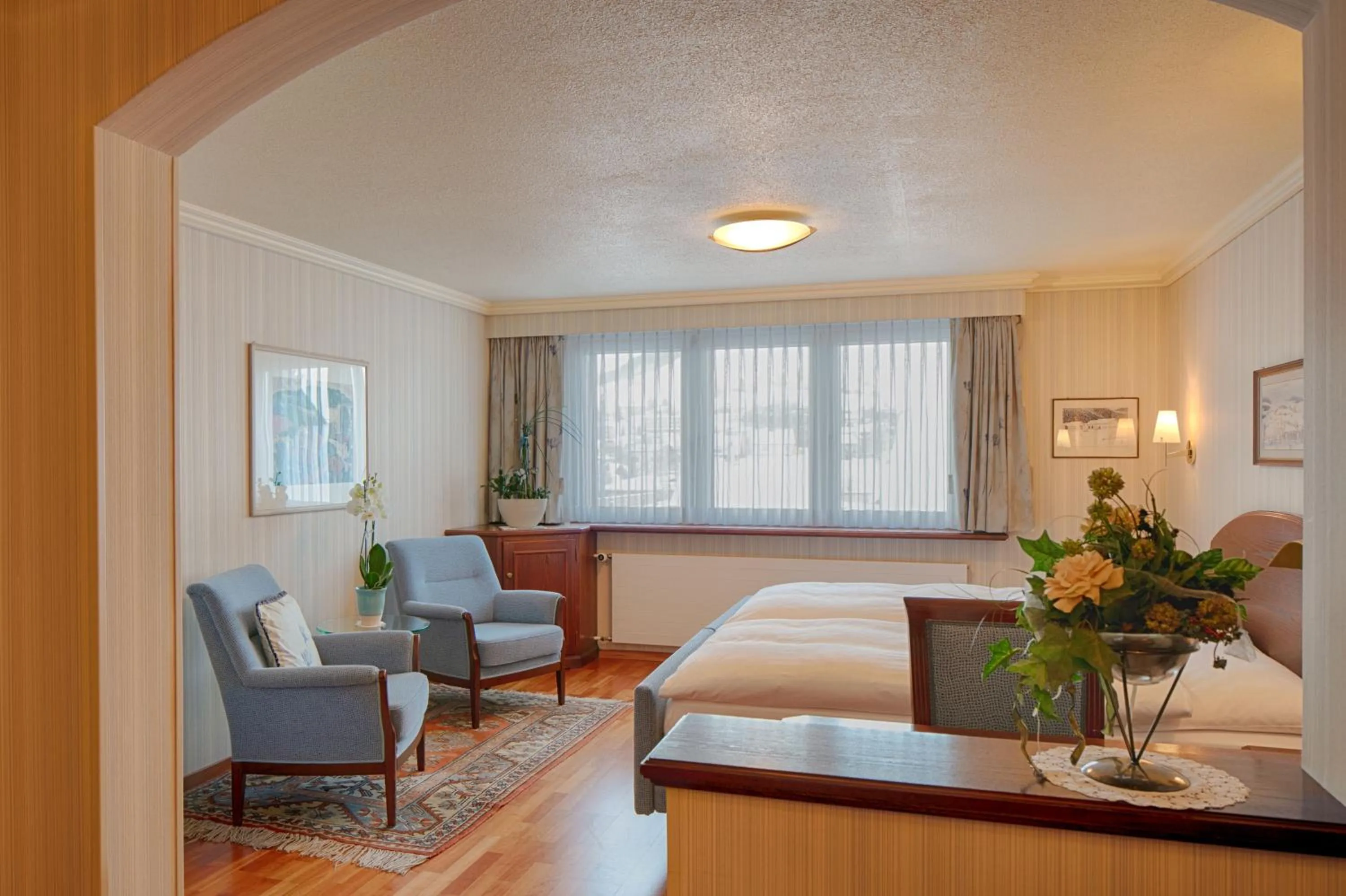 Bed in Hotel Säntis