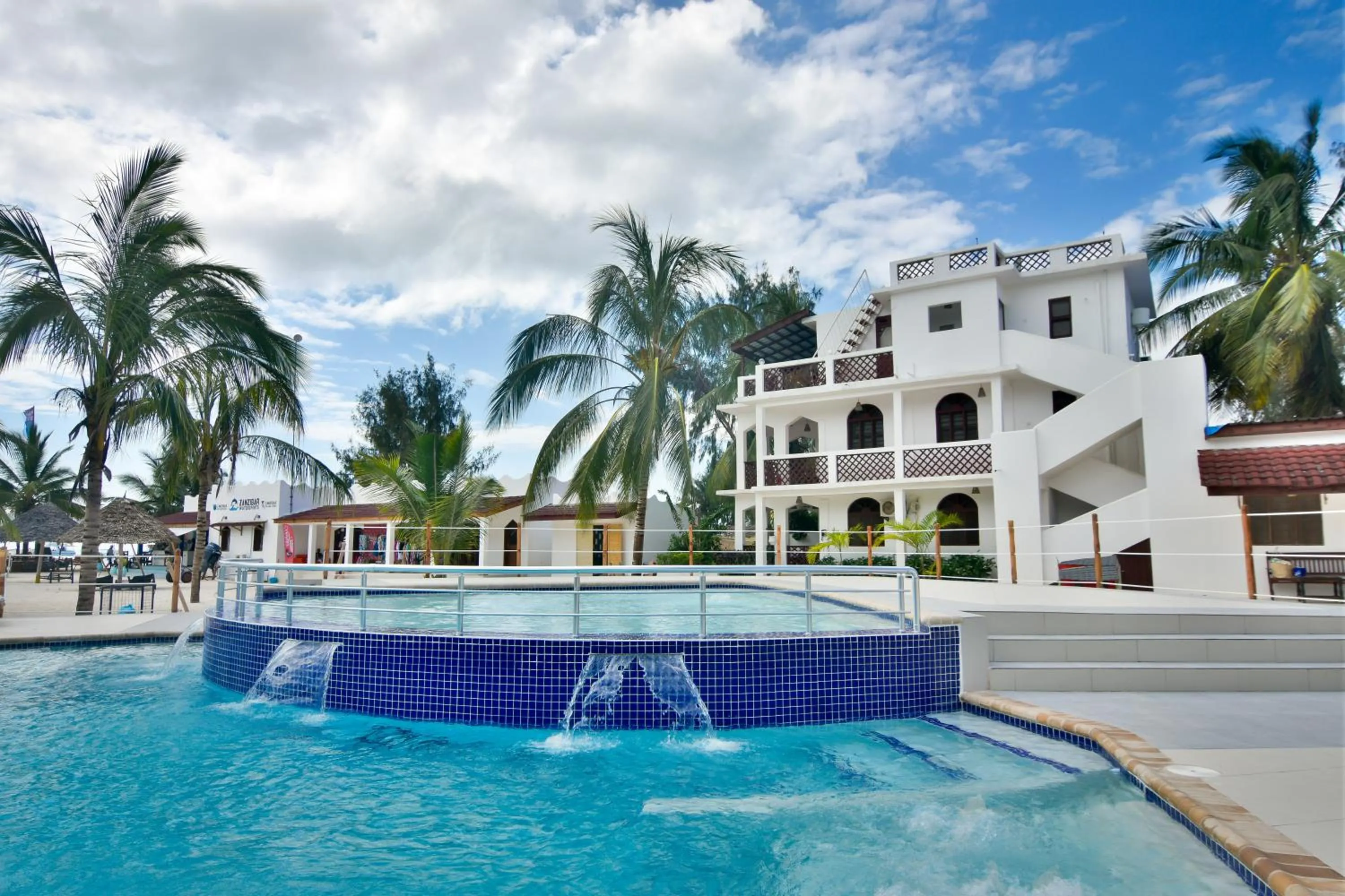 Pool view in Kendwa Rocks Hotel