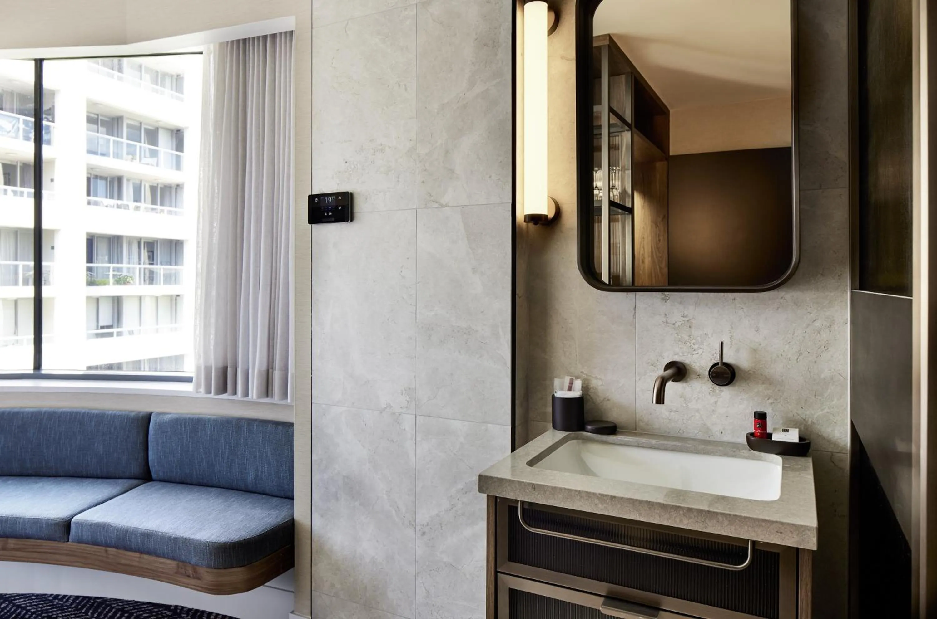 Seating area in Aiden by Best Western Darling Harbour