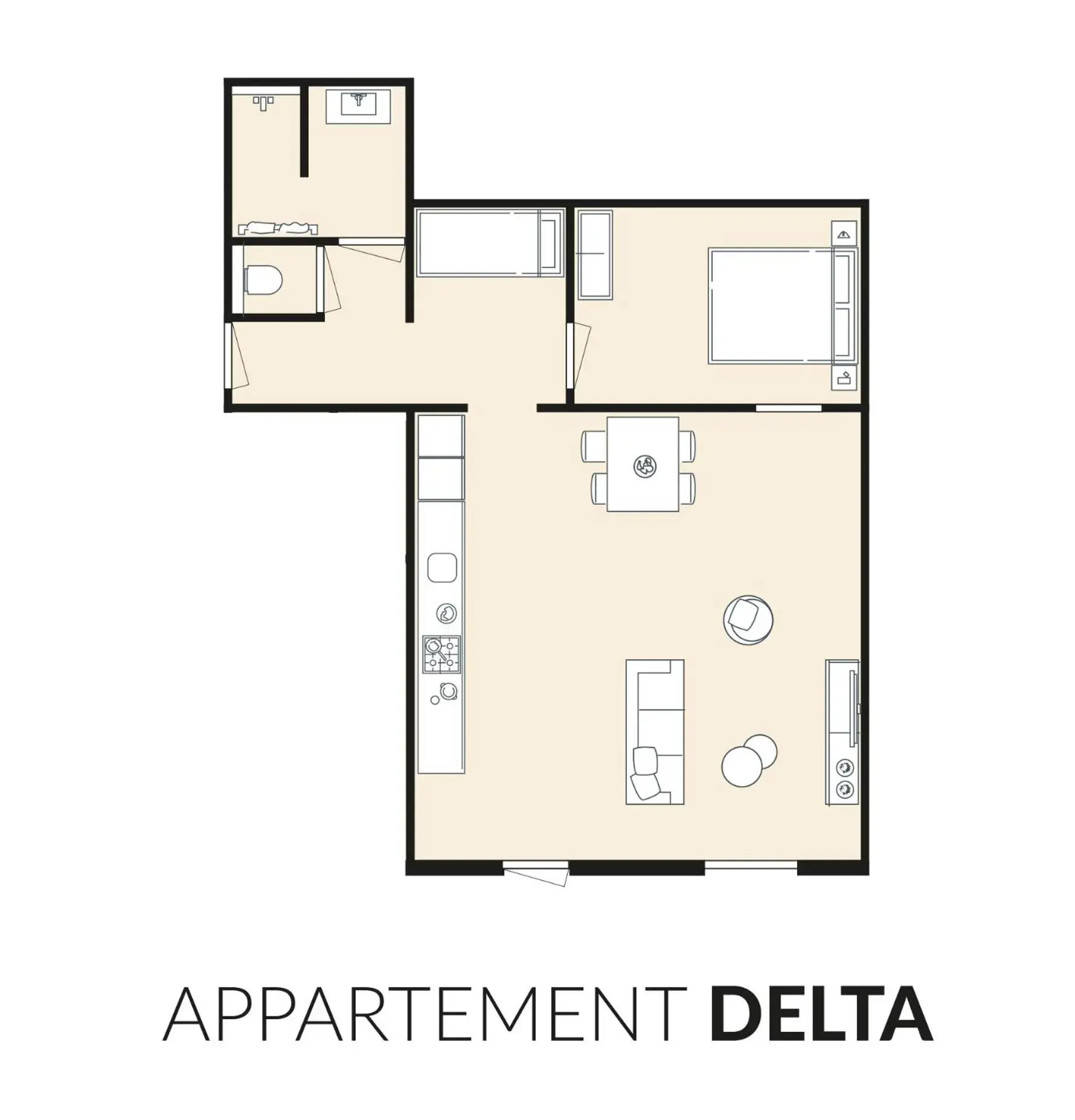 Apartment - single occupancy - Ground Floor in Dock Hotel Stellendam Apartment - single occupancy - Ground Floor in Dock Hotel Stellendam